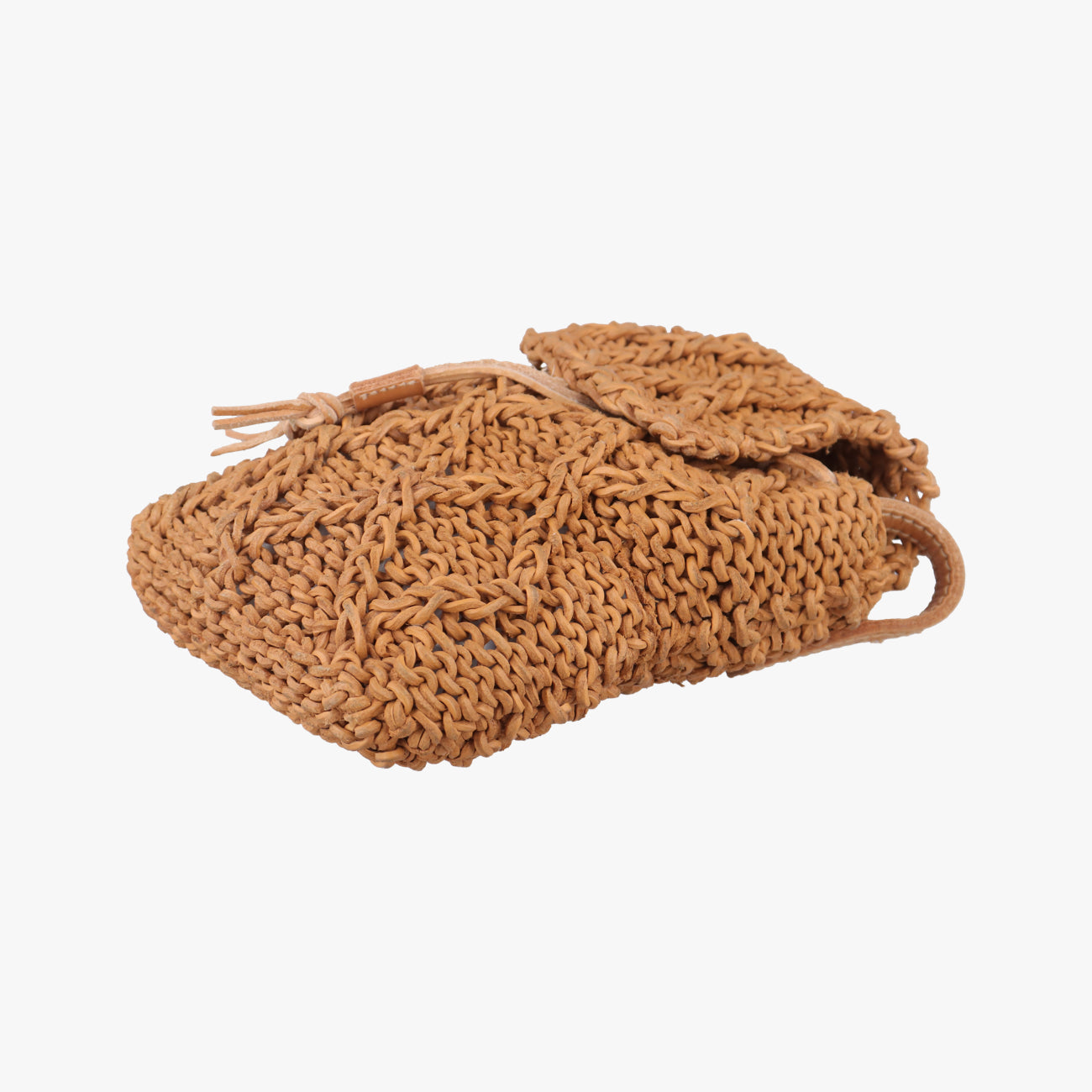 Pre-owned Chanel Pochette Logo Brown Leather A14701 shoulderbag | stylenewstar