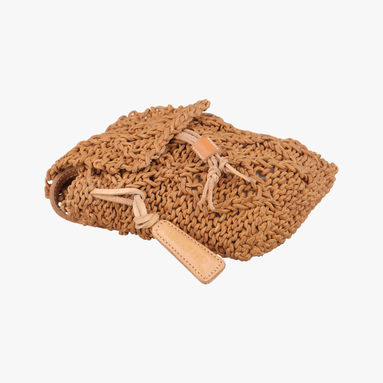 Pre-owned Chanel Pochette Logo Brown Leather A14701 shoulderbag | stylenewstar