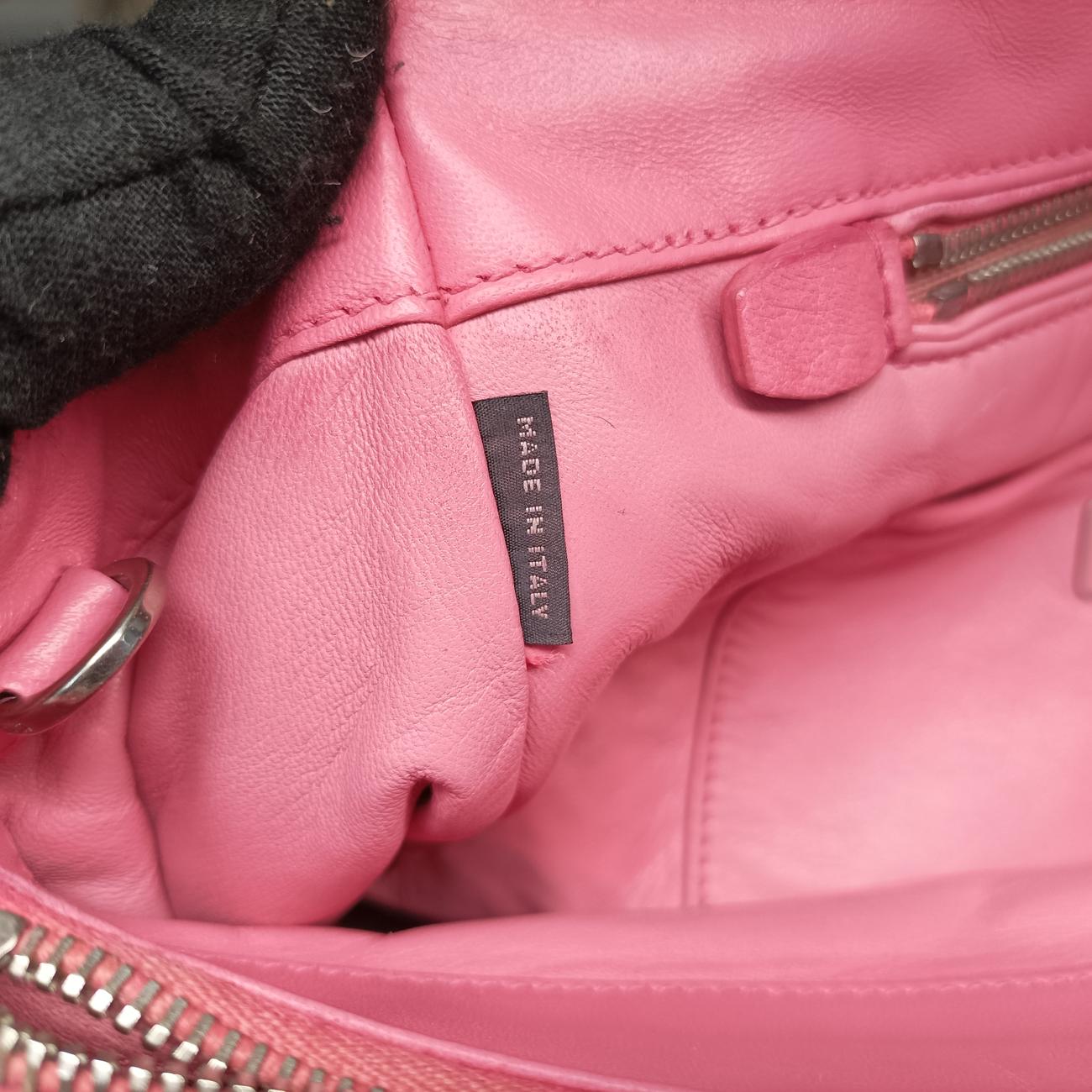 Pre-owned Prada Gathered Pink nylon BN2393 shoulderbag | stylenewstar
