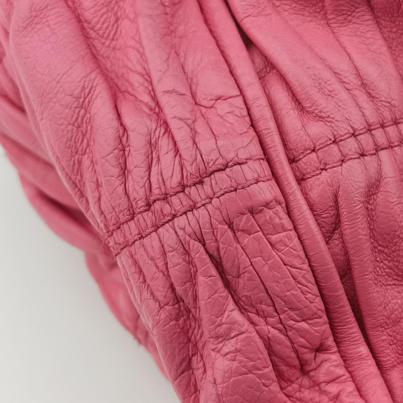 Pre-owned Prada Gathered Pink nylon BN2393 shoulderbag | stylenewstar