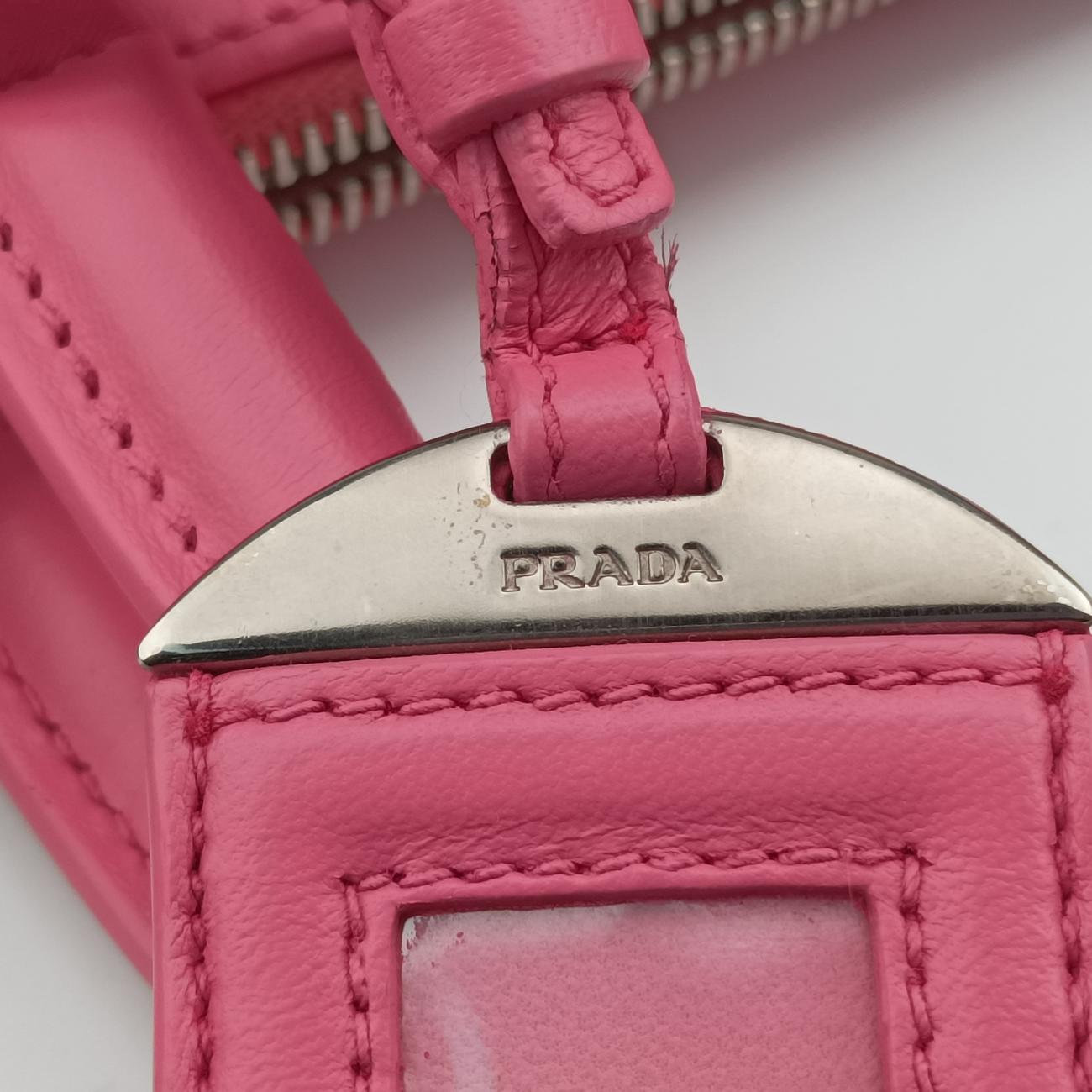 Pre-owned Prada Gathered Pink nylon BN2393 shoulderbag | stylenewstar