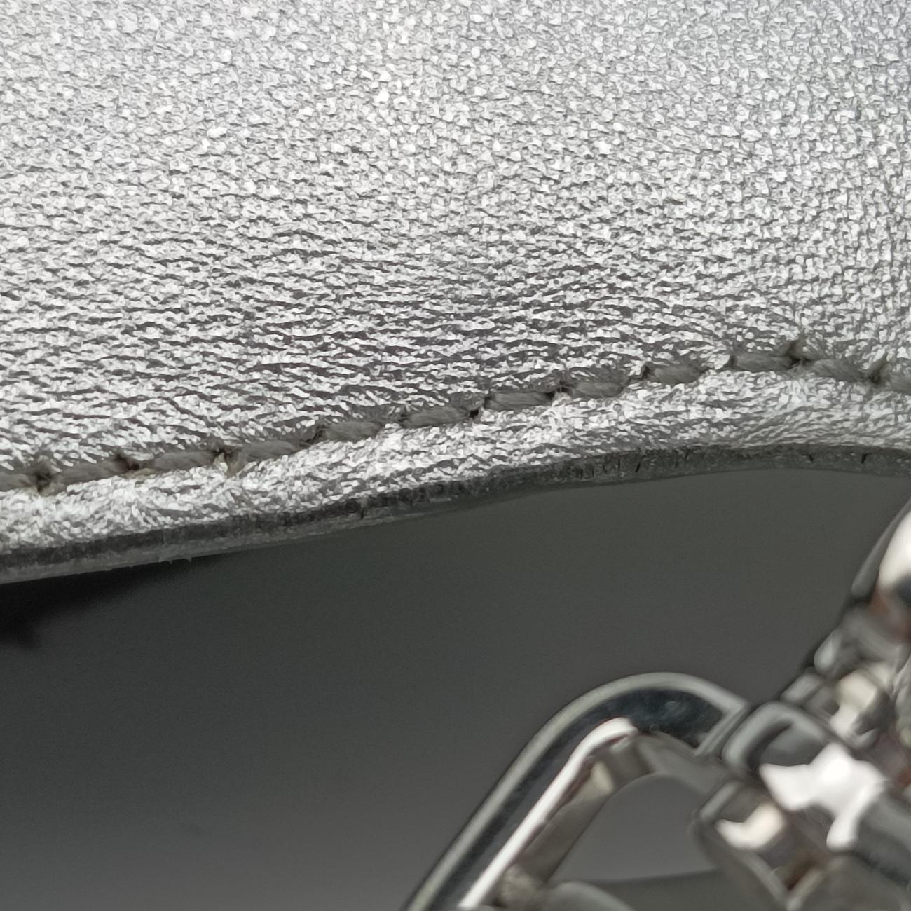 Pre-owned Prada Cleo Flap Silver Leather  shoulderbag | stylenewstar