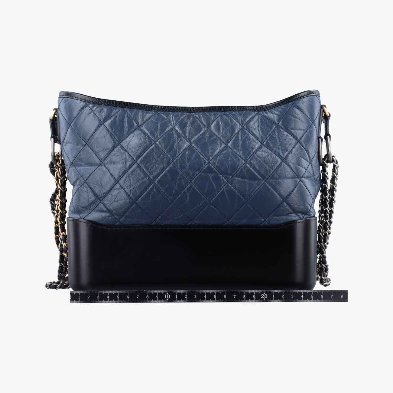 Vintage Chanel GABRIELLE Black×navy Leather A93824 shoulderbag | stylenewstar