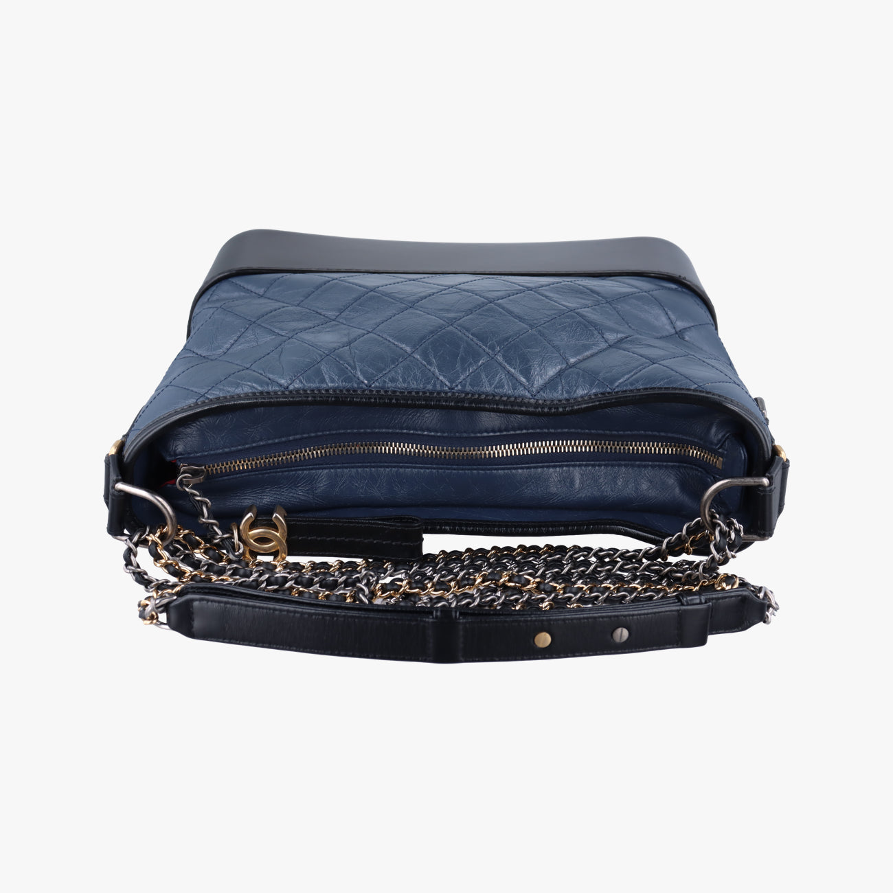 Vintage Chanel GABRIELLE Black×navy Leather A93824 shoulderbag | stylenewstar
