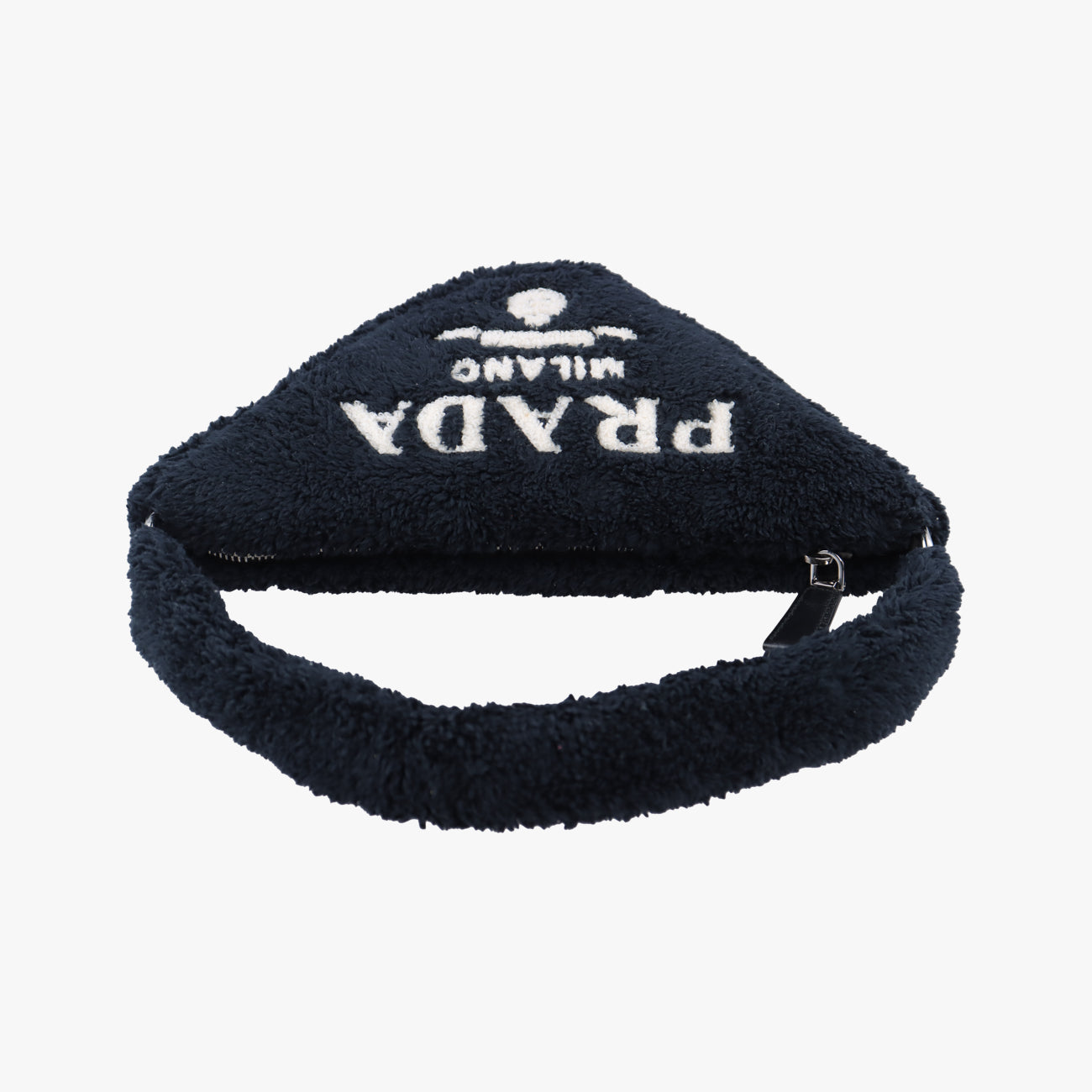 Secondhand Prada Triangle Terry Black×White Pile 1NE043 shoulderbag | stylenewstar
