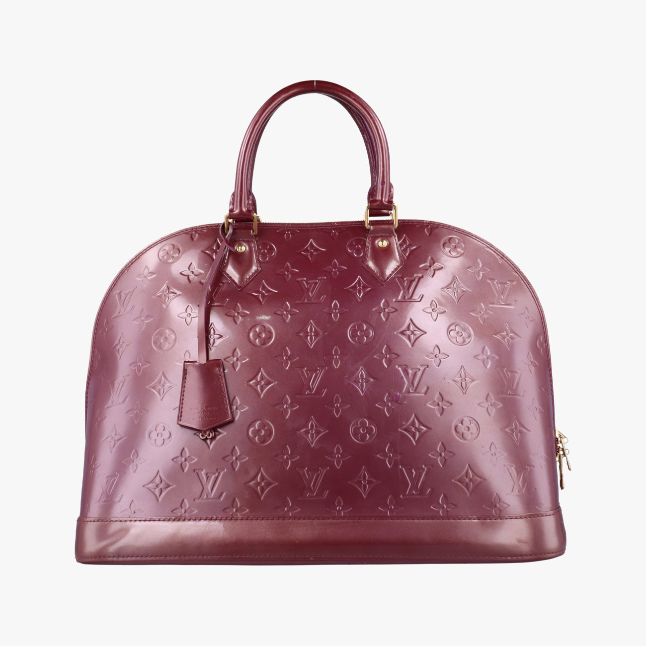 Pre-owned Louis Vuitton Alma GM Violet Vernis M93591 handbag | stylenewstar