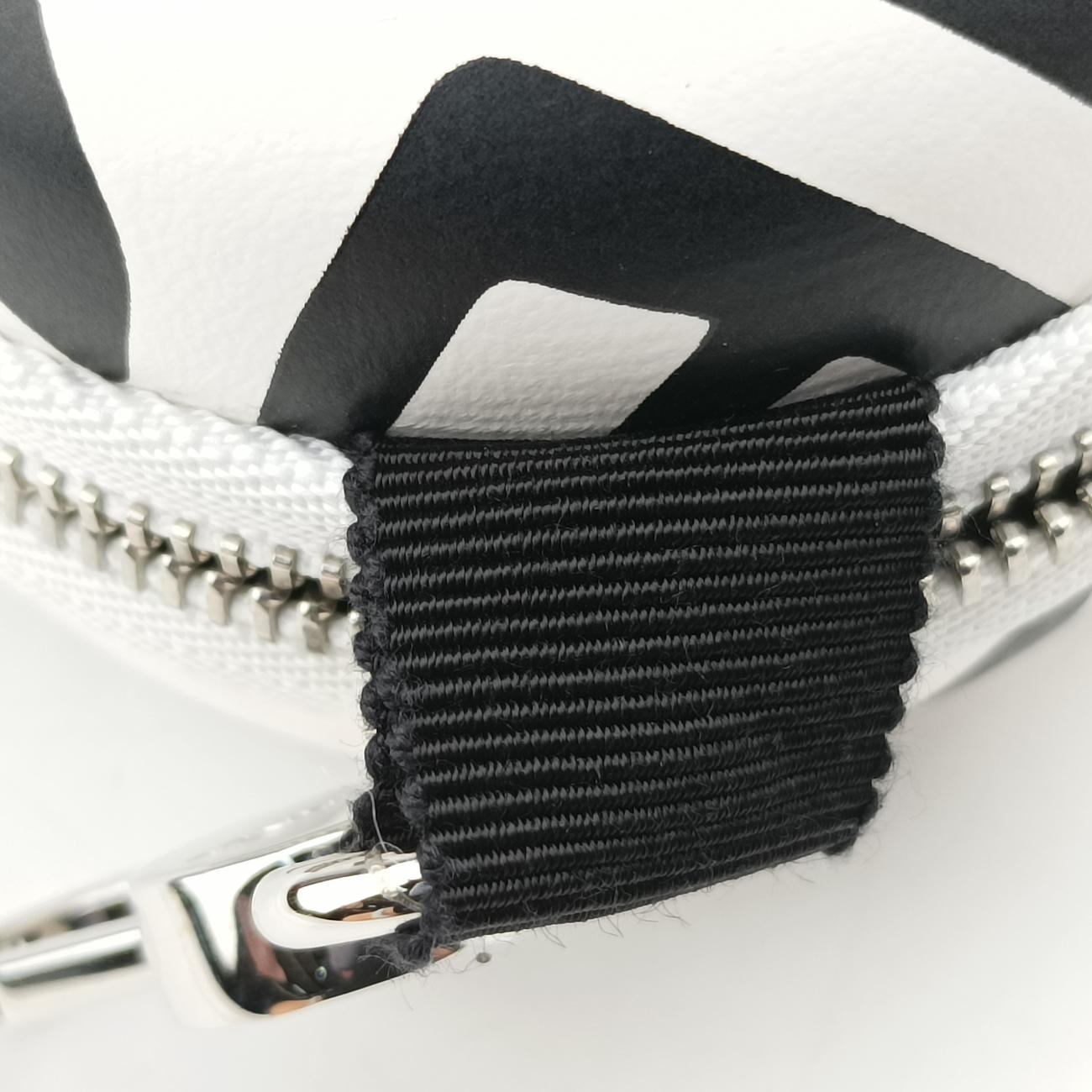 Pre-owned Chanel Coco Neige Convertible Zip Around Sunglasses Case Black×white Leather AP2368 shoulderbag | stylenewstar