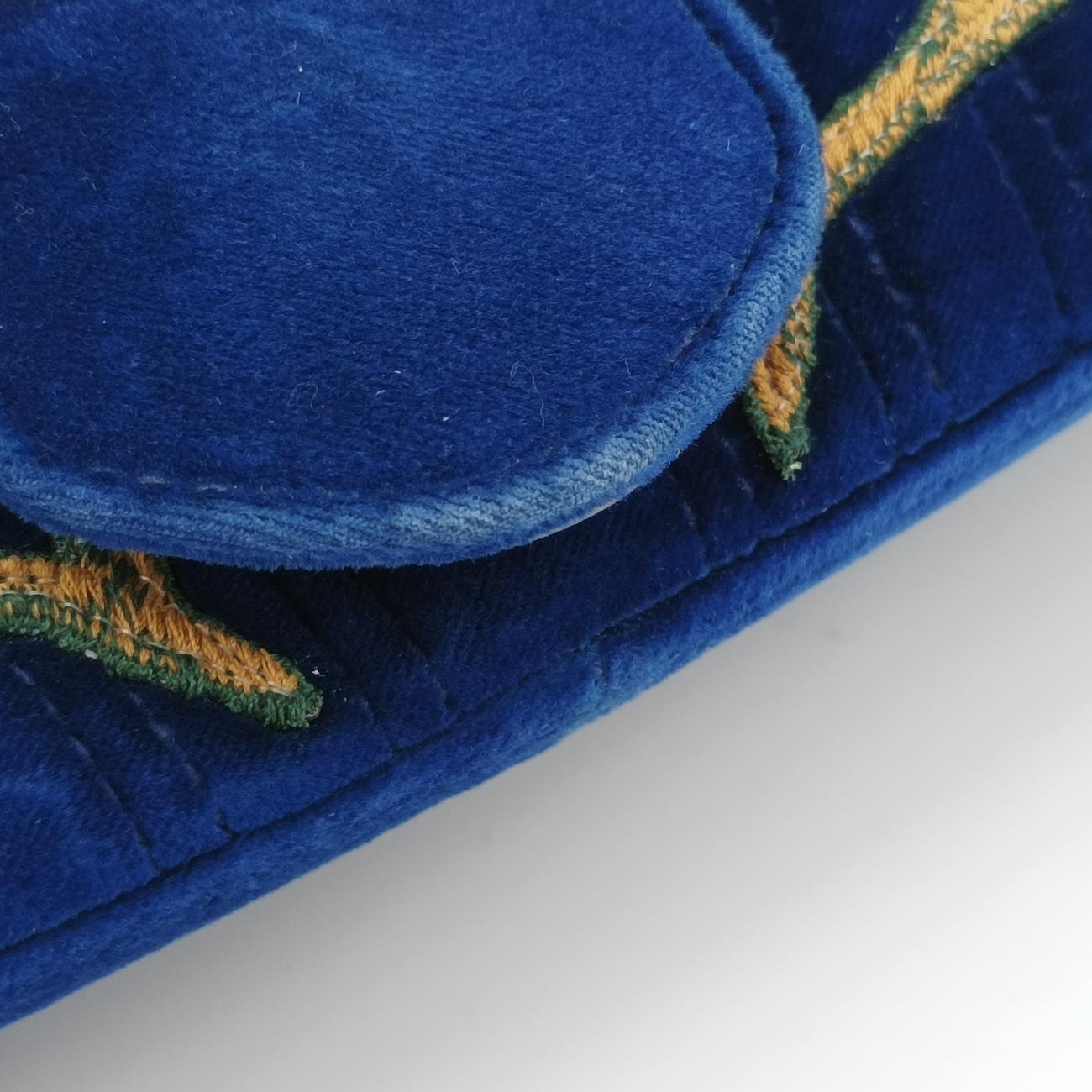 Vintage Gucci GG Marmont Navy×multicolor velour 443496 shoulderbag | stylenewstar