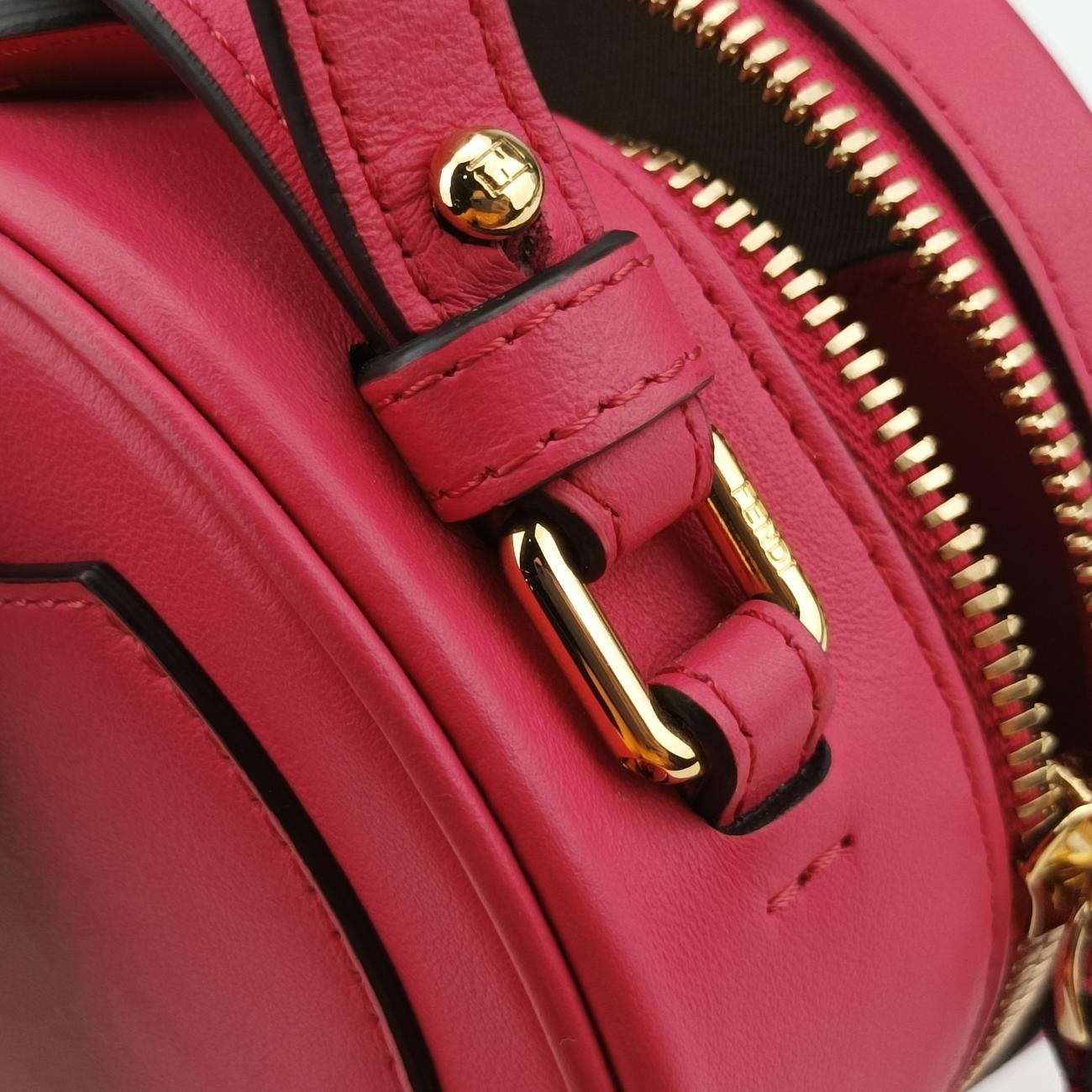 Secondhand Fendi Aurock Camera Case Mini Pink Leather 8BS058 shoulderbag | stylenewstar