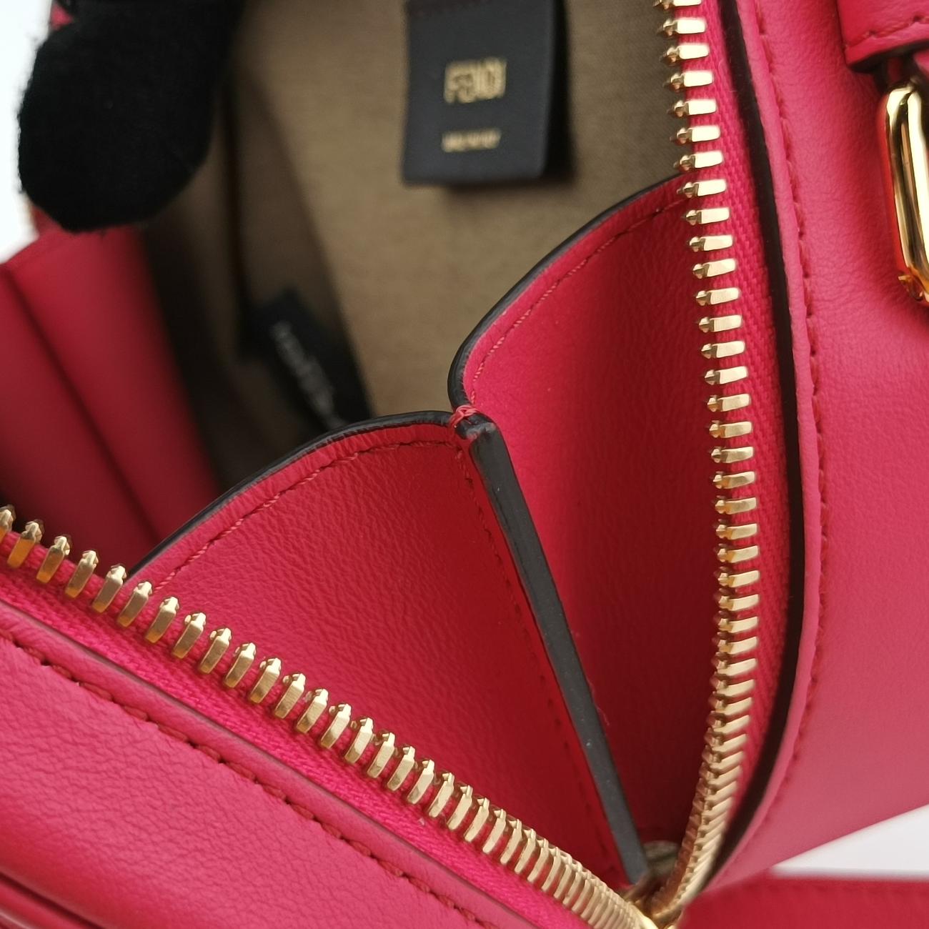 Secondhand Fendi Aurock Camera Case Mini Pink Leather 8BS058 shoulderbag | stylenewstar