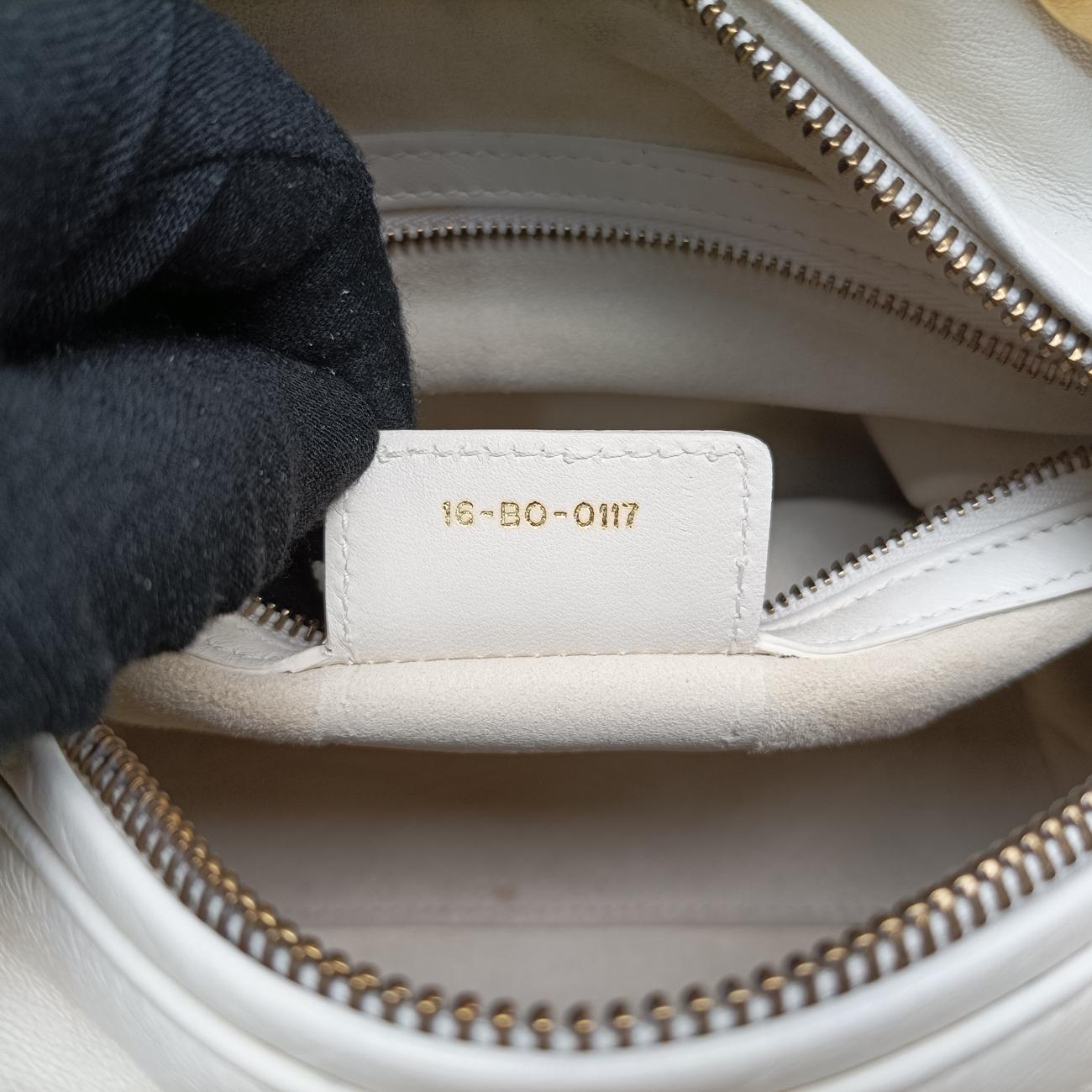 Vintage Christian Dior Lady Dior White Leather  shoulderbag | stylenewstar