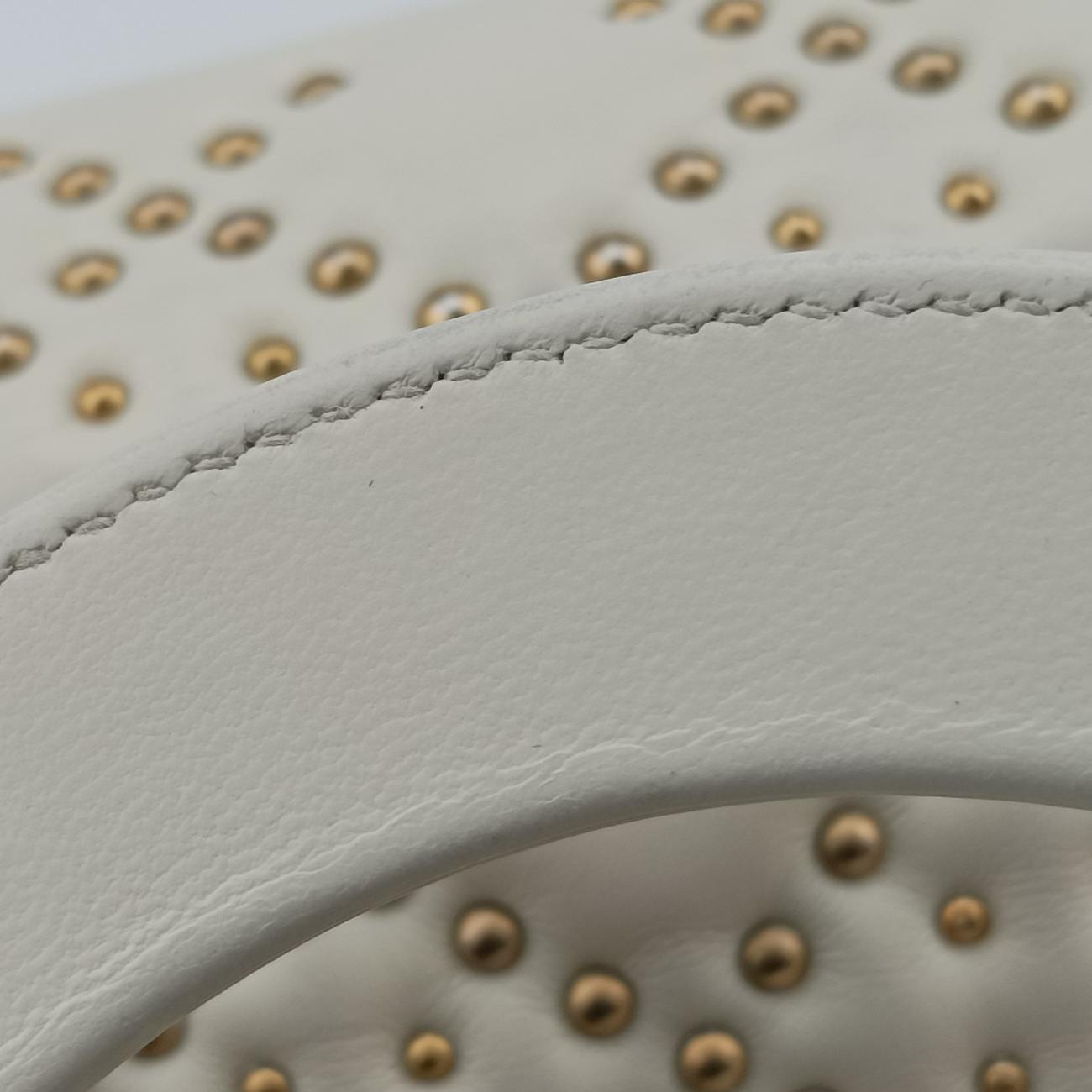 Vintage Christian Dior Lady Dior White Leather  shoulderbag | stylenewstar