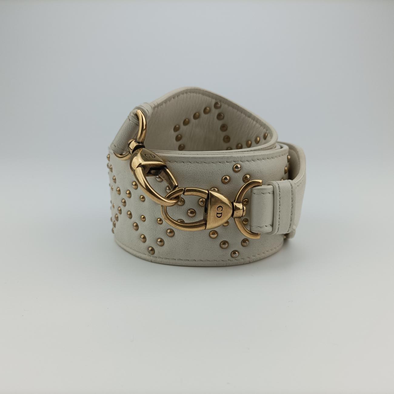 Vintage Christian Dior Lady Dior White Leather  shoulderbag | stylenewstar