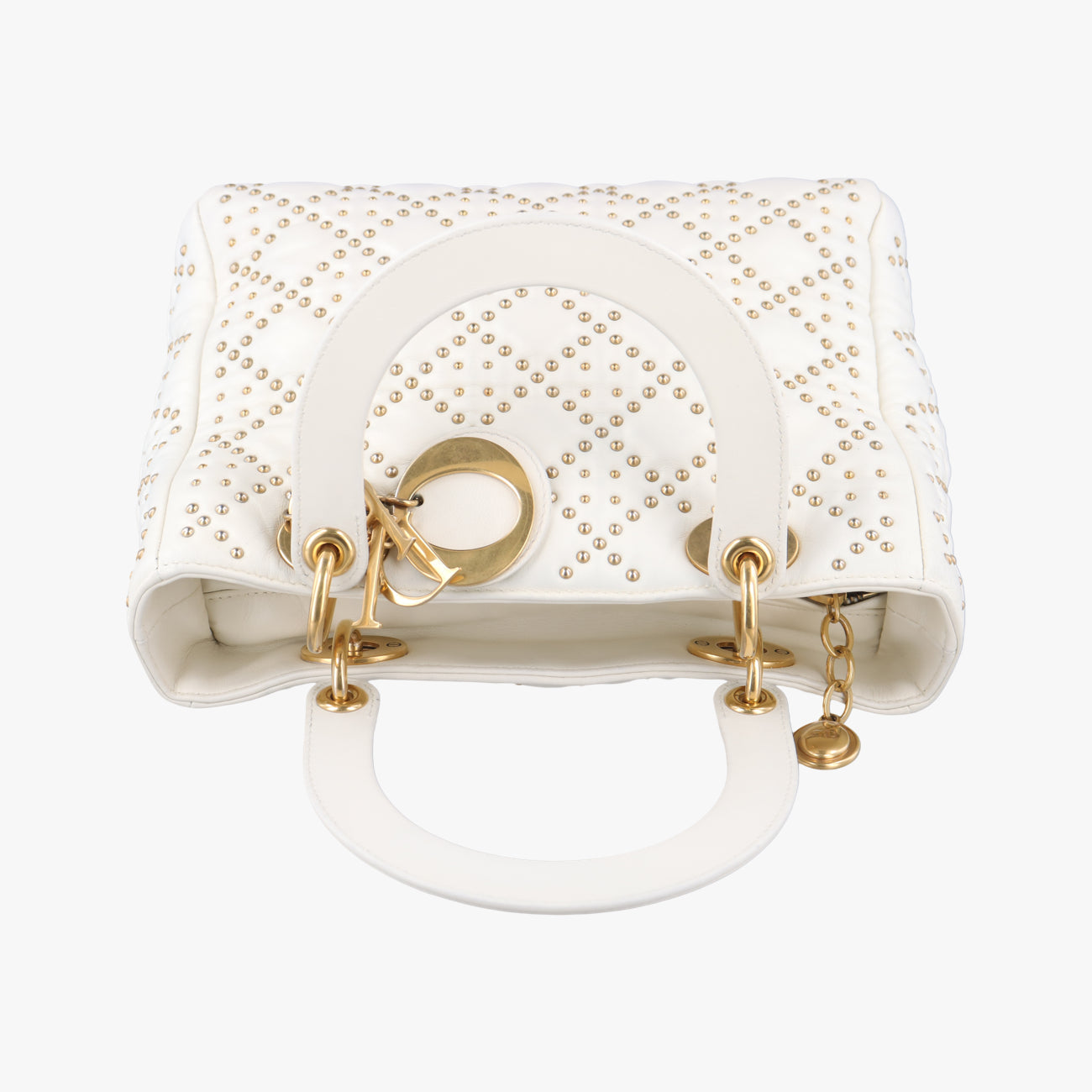 Vintage Christian Dior Lady Dior White Leather  shoulderbag | stylenewstar