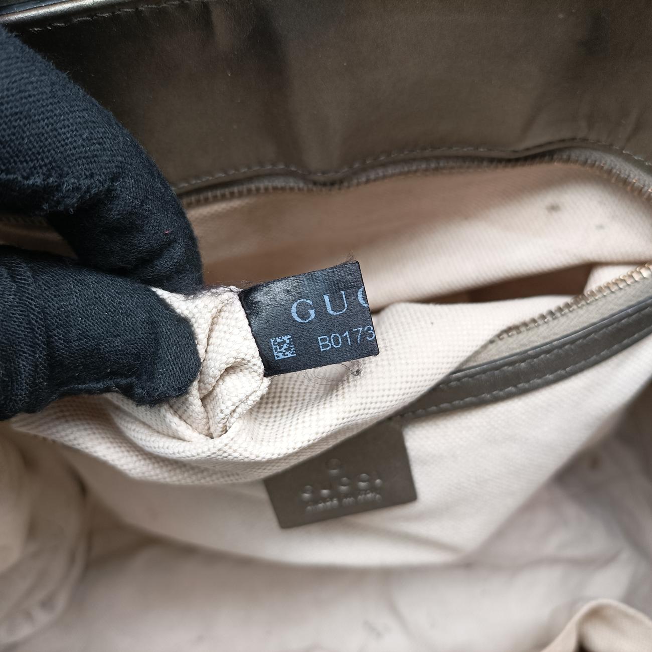 Pre-owned Gucci Emily Green Patent Leather 295403 shoulderbag | stylenewstar