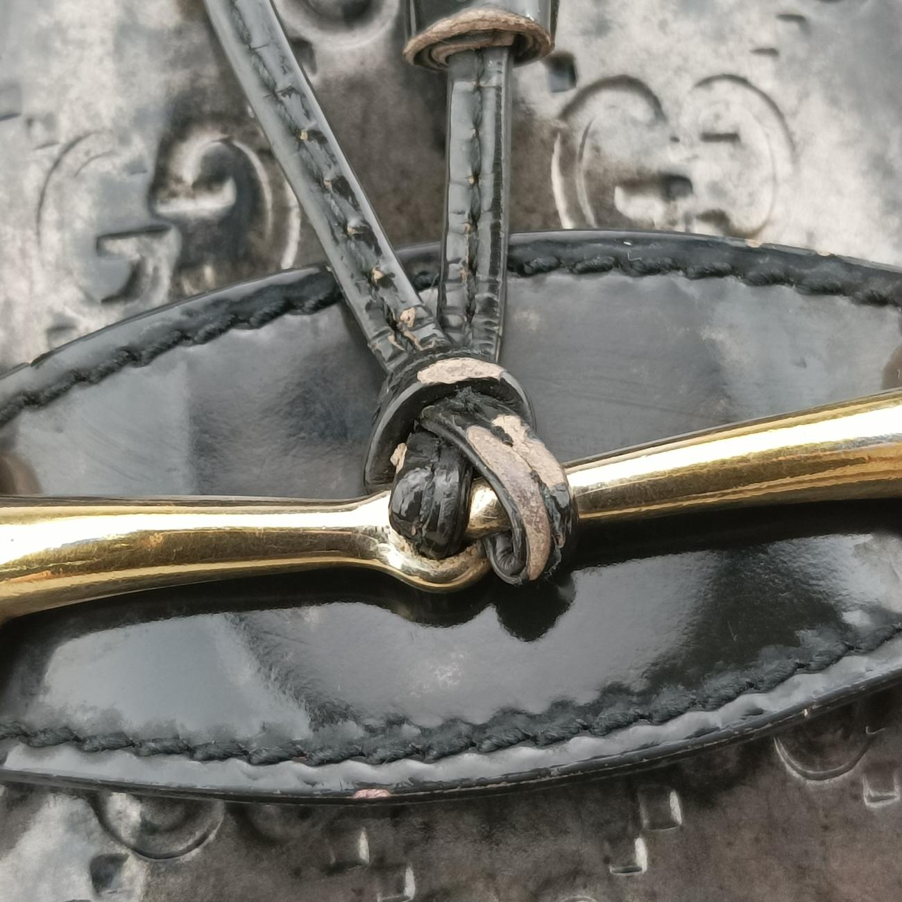 Pre-owned Gucci Emily Green Patent Leather 295403 shoulderbag | stylenewstar