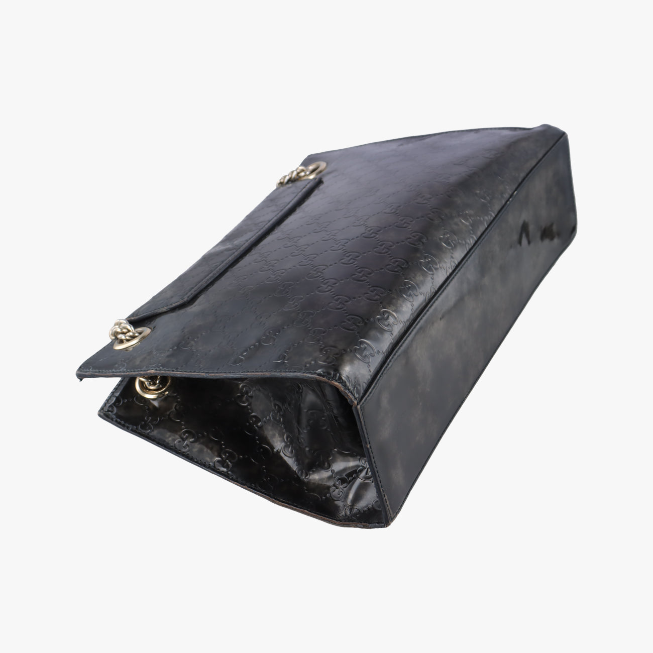 Pre-owned Gucci Emily Green Patent Leather 295403 shoulderbag | stylenewstar