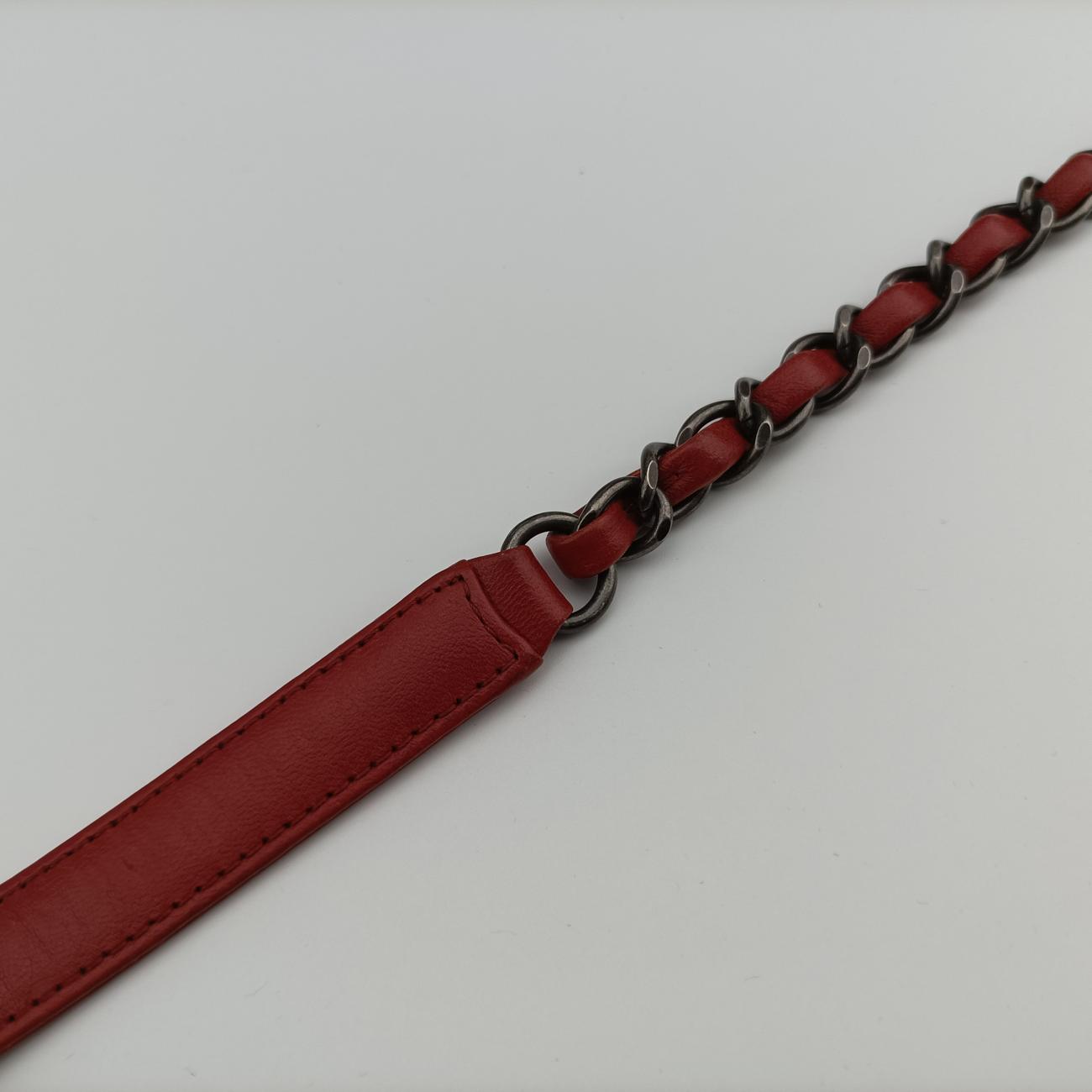 Pre-owned Chanel Coco Boy Camera Case Red Lambskin A92656 shoulderbag | stylenewstar