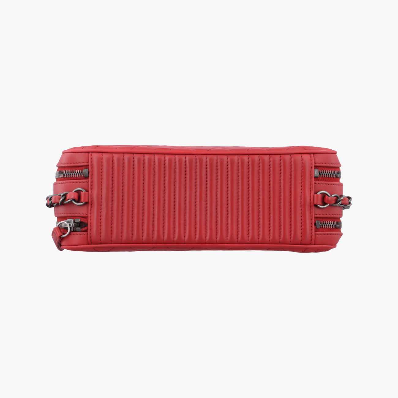 Pre-owned Chanel Coco Boy Camera Case Red Lambskin A92656 shoulderbag | stylenewstar