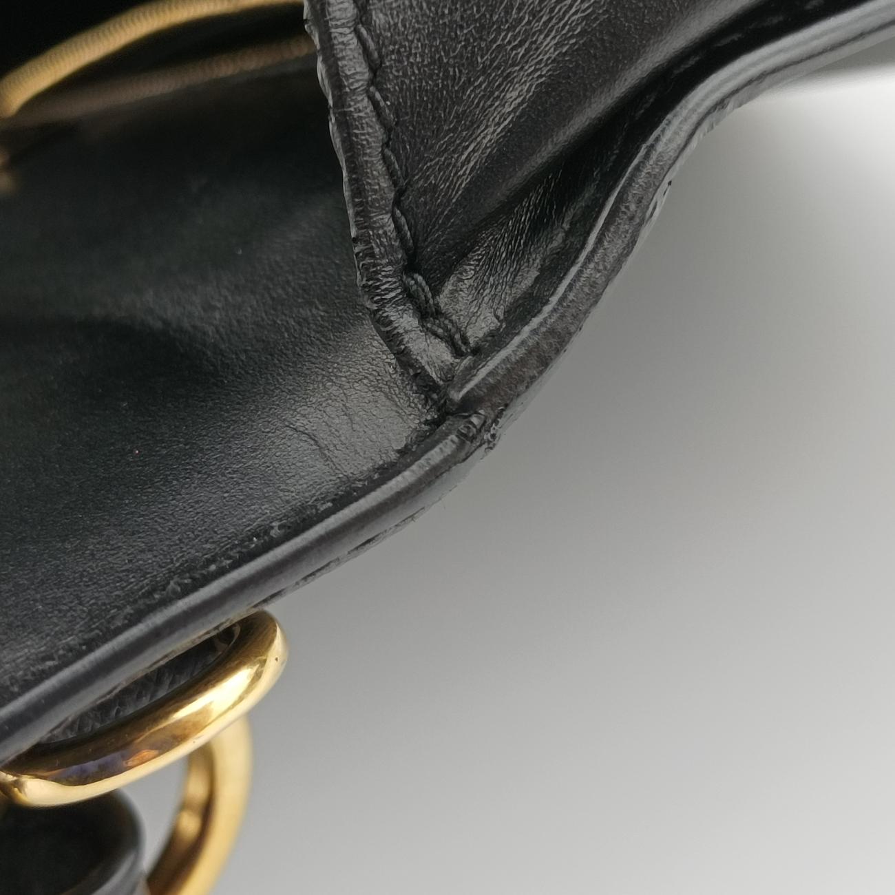 Pre-owned Prada Animalier Cahier Lions Head Black Leather 1BD089 shoulderbag | stylenewstar