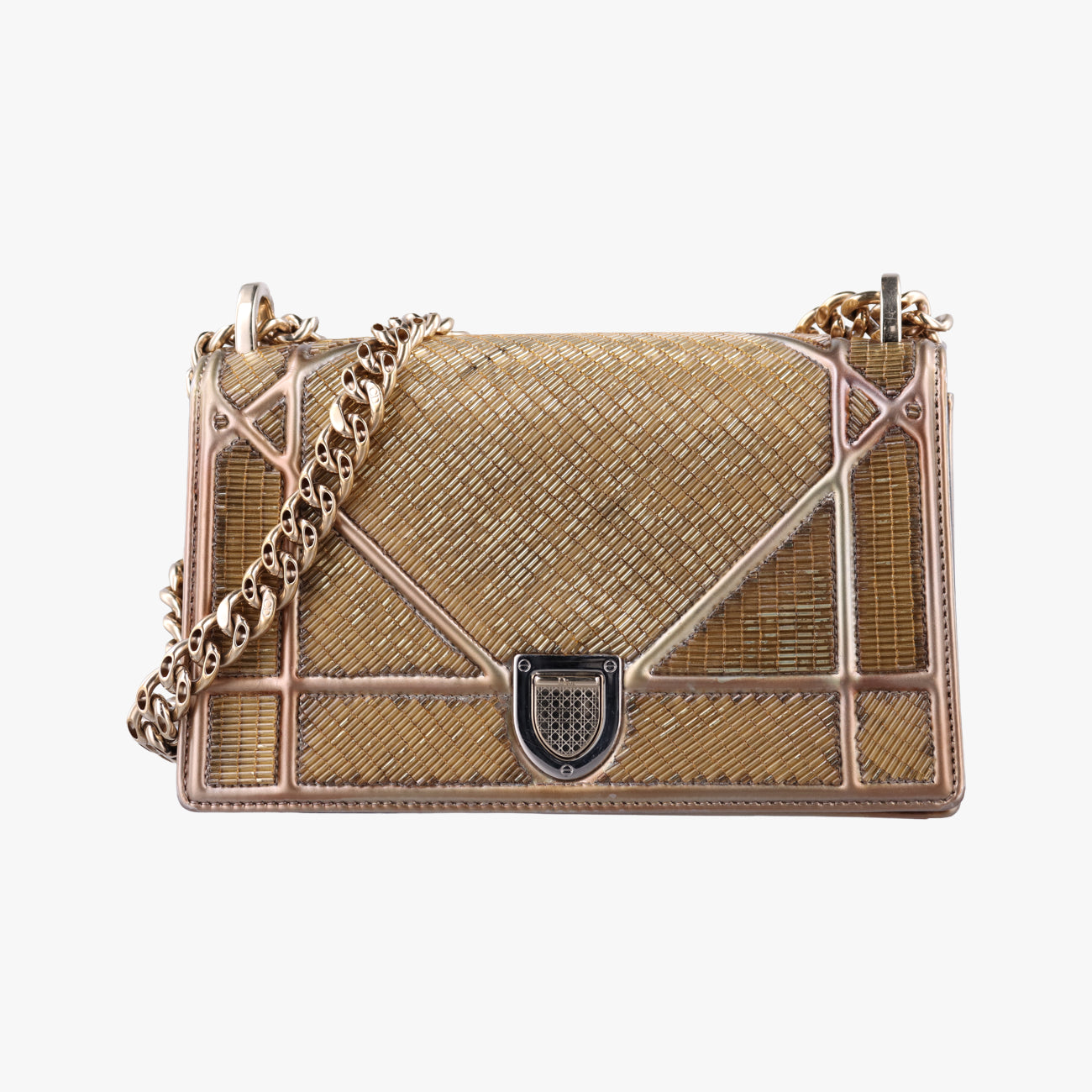 Diorama Golden Gold Beaded Metallic Leather 09-BO-1125