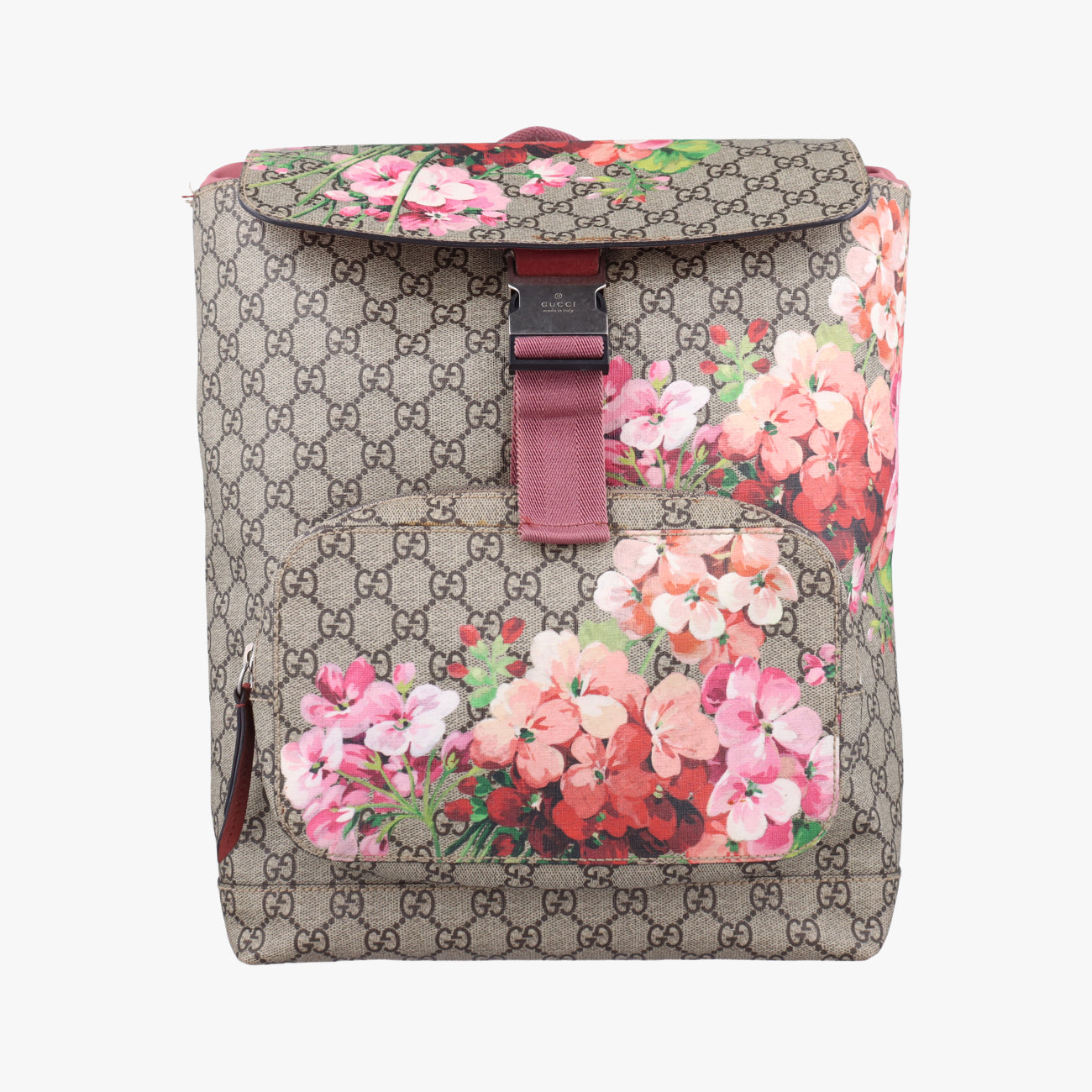 Pre-owned Gucci GG Blooms Beige×Multicolour PVC coated canvas 405019 backpack/rucksack | stylenewstar