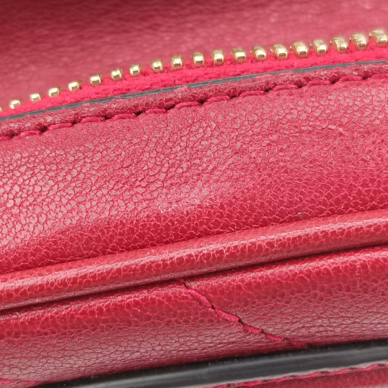 Pre-owned Gucci Blondie Red Leather 744434 shoulderbag | stylenewstar