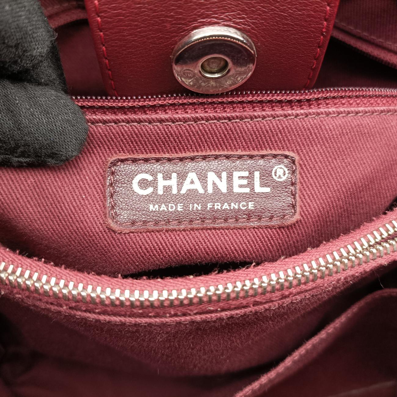 Pre-owned Chanel V stitch Burgundy Leather A93029 shoulderbag | stylenewstar
