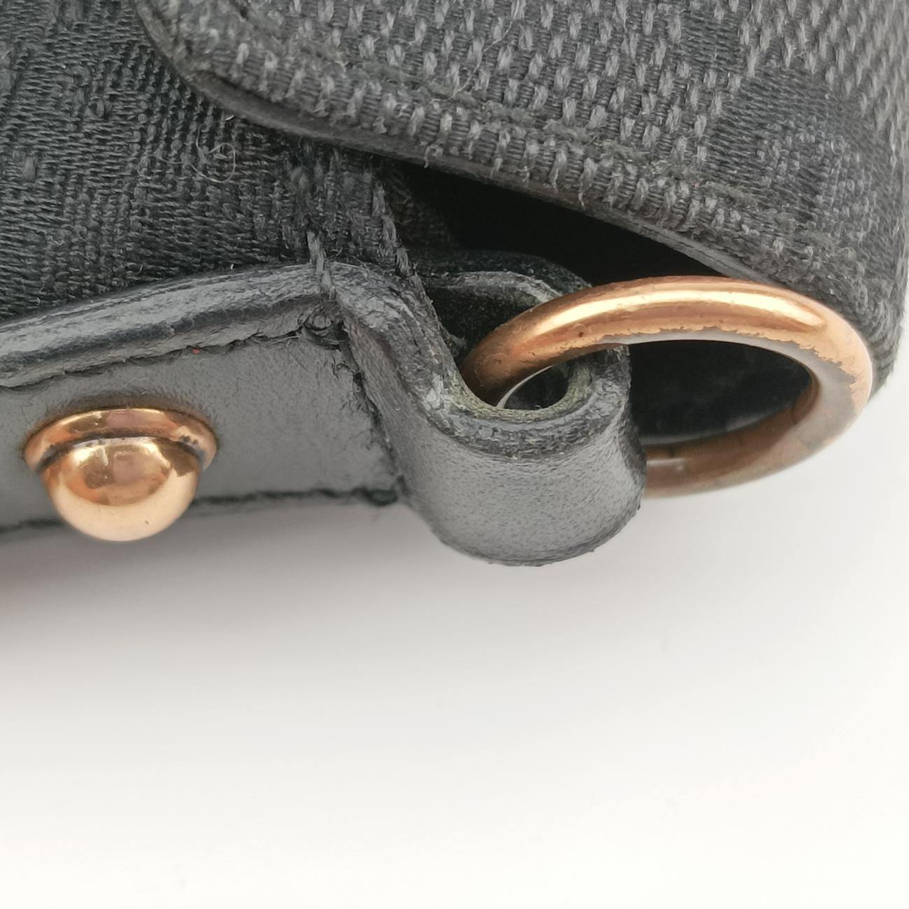 Pre-owned Gucci Horsebit Web Black×pink Canvas 129498 shoulderbag | stylenewstar