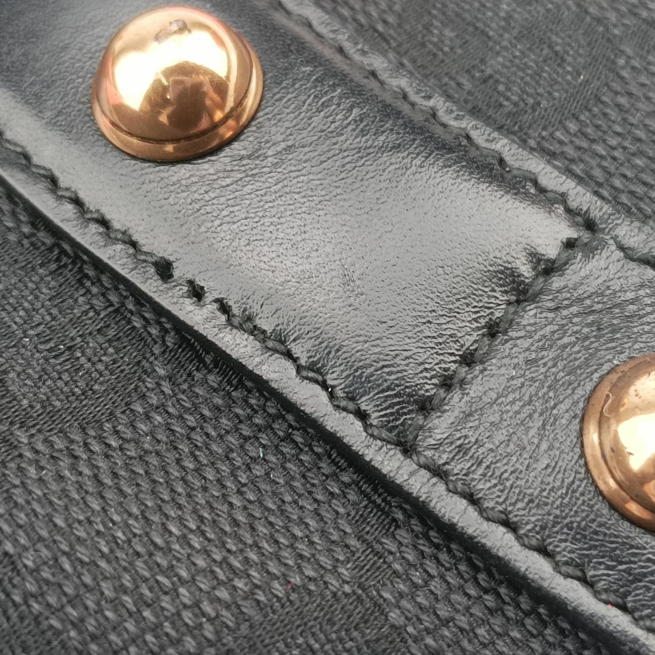 Pre-owned Gucci Horsebit Web Black×pink Canvas 129498 shoulderbag | stylenewstar