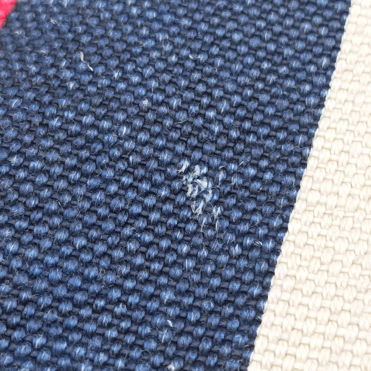 Pre-owned Gucci Print Blue×Red×Ivory canvas x leather 523774 handbag | stylenewstar