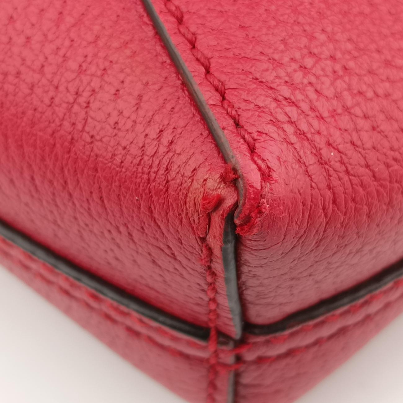 Pre-owned Gucci Print Blue×Red×Ivory canvas x leather 523774 handbag | stylenewstar