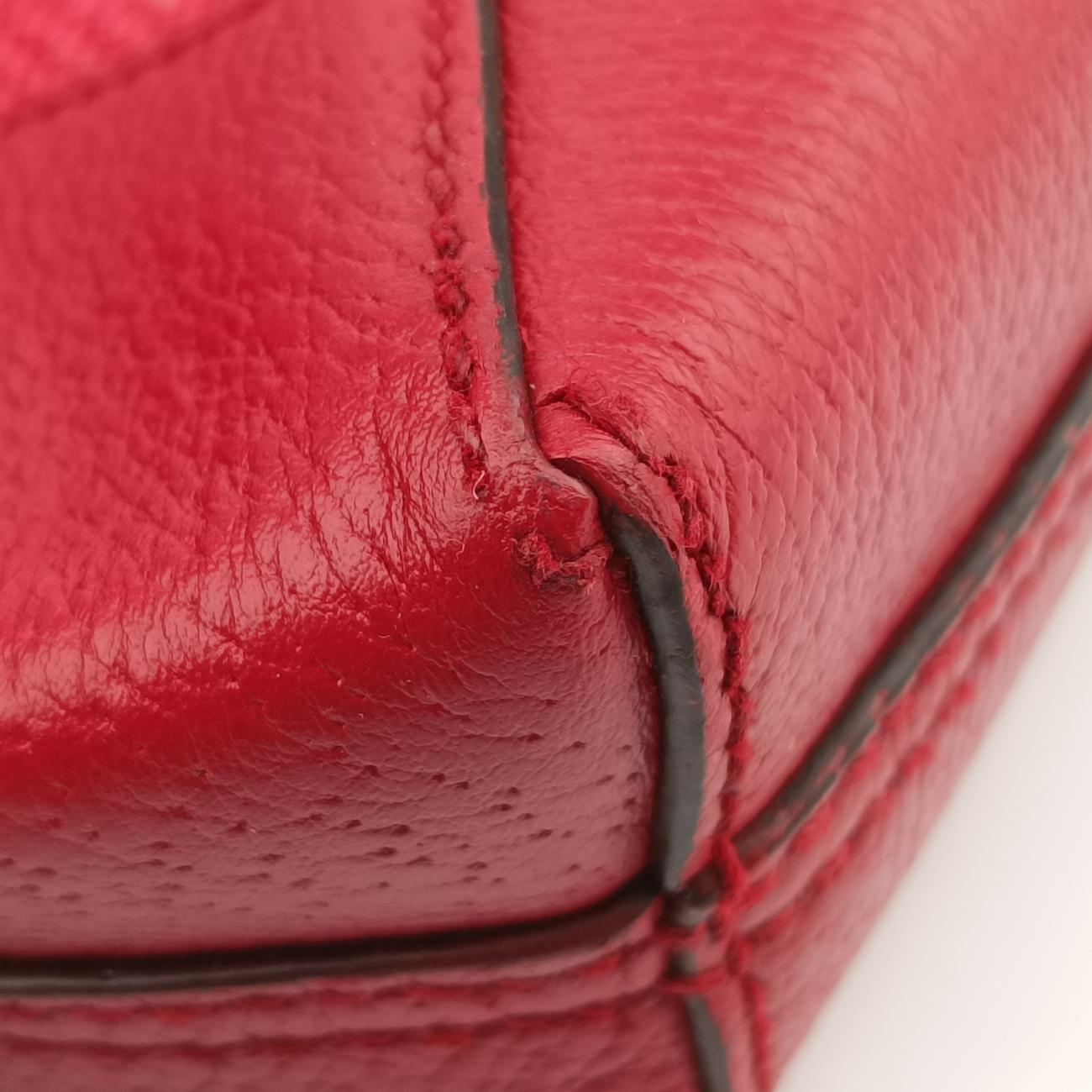 Pre-owned Gucci Print Blue×Red×Ivory canvas x leather 523774 handbag | stylenewstar