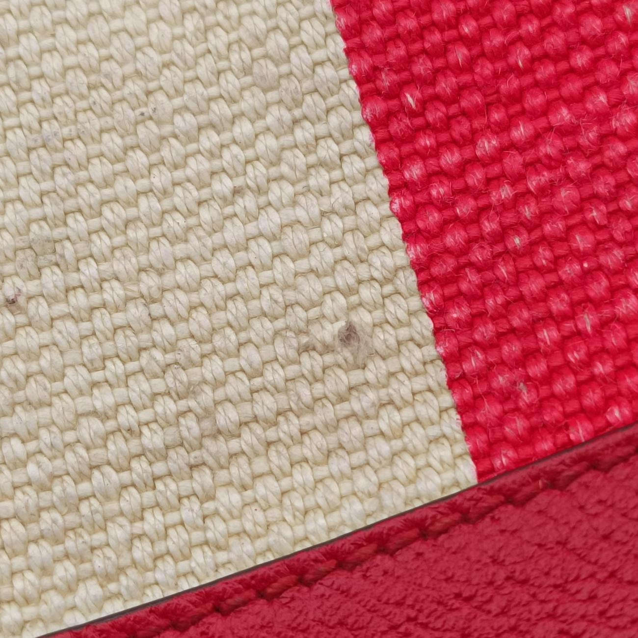 Pre-owned Gucci Print Blue×Red×Ivory canvas x leather 523774 handbag | stylenewstar