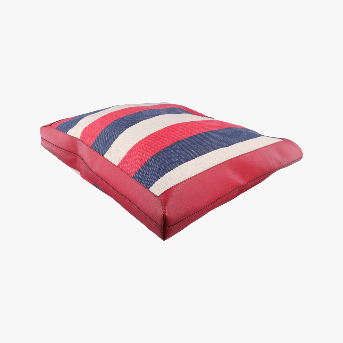 Pre-owned Gucci Print Blue×Red×Ivory canvas x leather 523774 handbag | stylenewstar