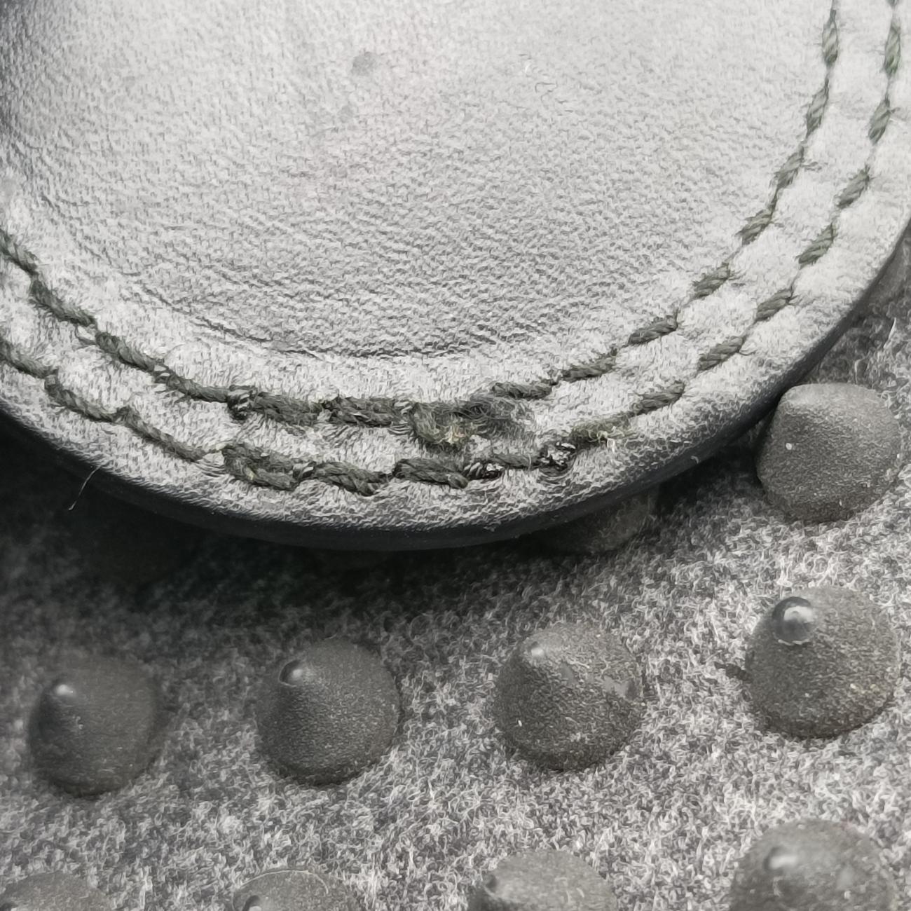 Pre-owned Christian Louboutin spike studs Grey Leather  shoulderbag | stylenewstar