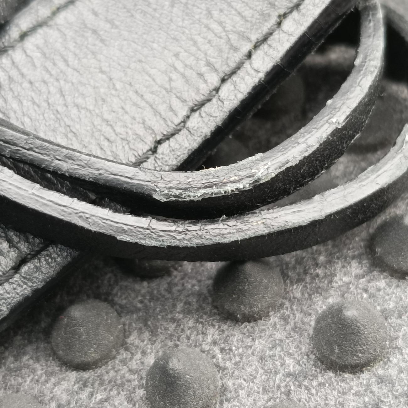 Pre-owned Christian Louboutin spike studs Grey Leather  shoulderbag | stylenewstar