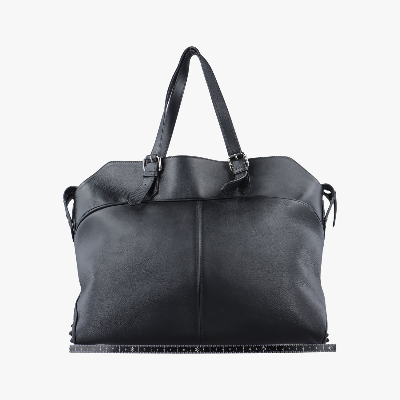 Pre-owned Christian Louboutin spike studs Grey Leather  shoulderbag | stylenewstar