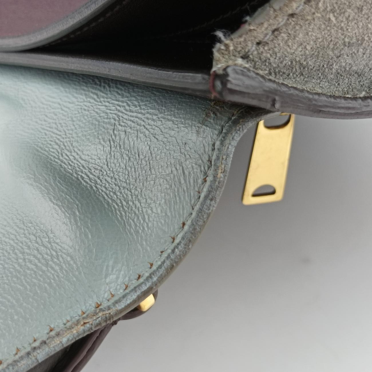 Pre-owned Celine Trapèze Black x Grey leather × suede  shoulderbag | stylenewstar