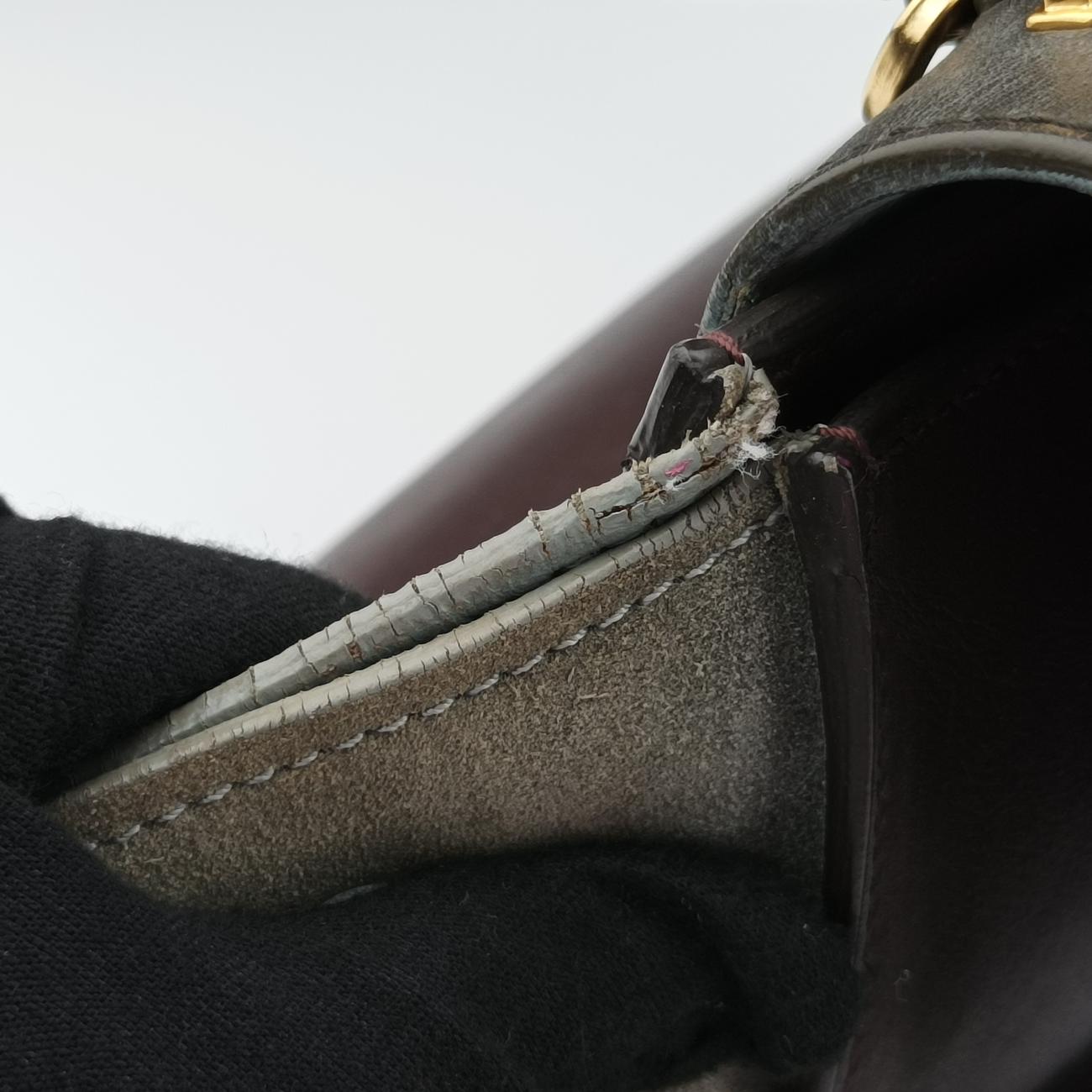 Pre-owned Celine Trapèze Black x Grey leather × suede  shoulderbag | stylenewstar