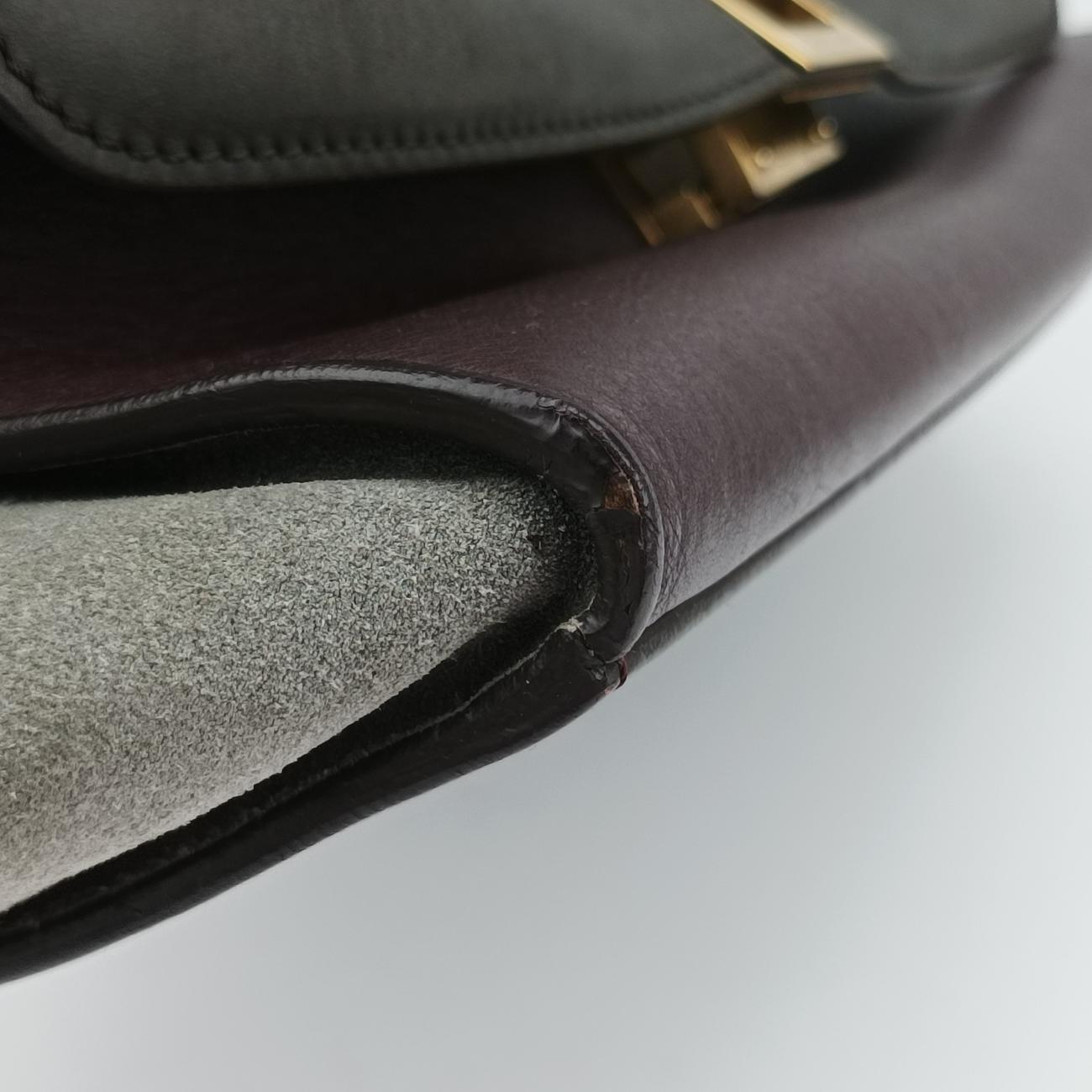 Pre-owned Celine Trapèze Black x Grey leather × suede  shoulderbag | stylenewstar