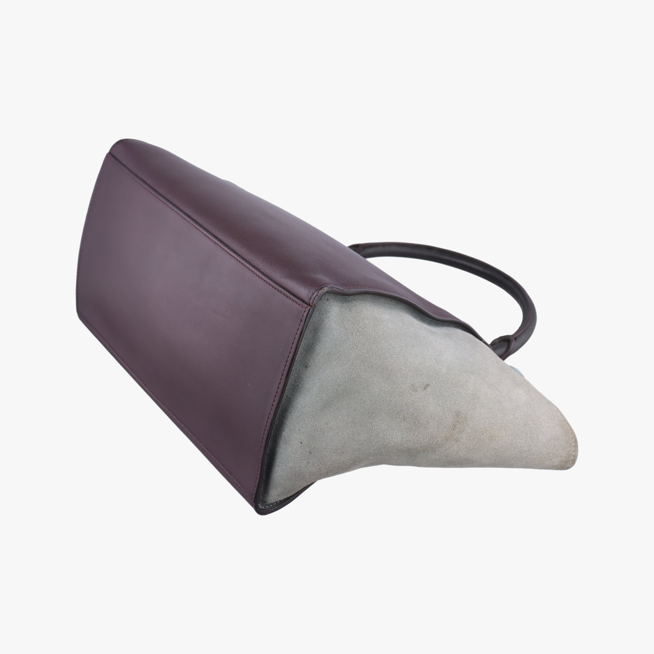 Pre-owned Celine Trapèze Black x Grey leather × suede  shoulderbag | stylenewstar