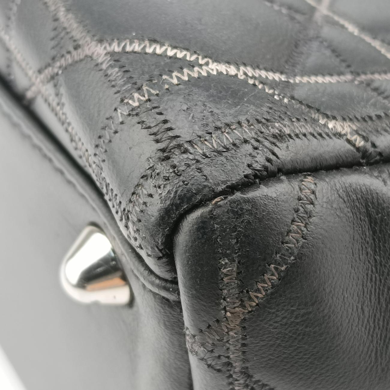 Pre-owned Christian Dior Lady Dior Grey lambskin  shoulderbag | stylenewstar