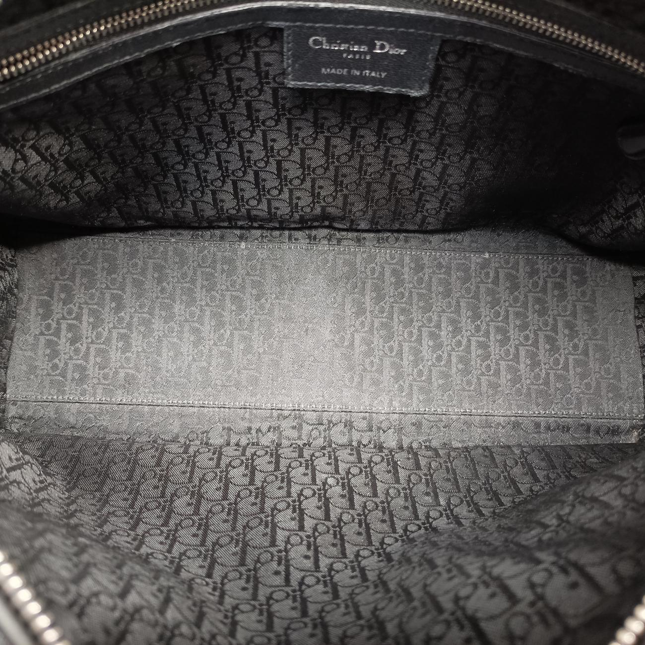 Pre-owned Christian Dior Lady Dior Grey lambskin  shoulderbag | stylenewstar