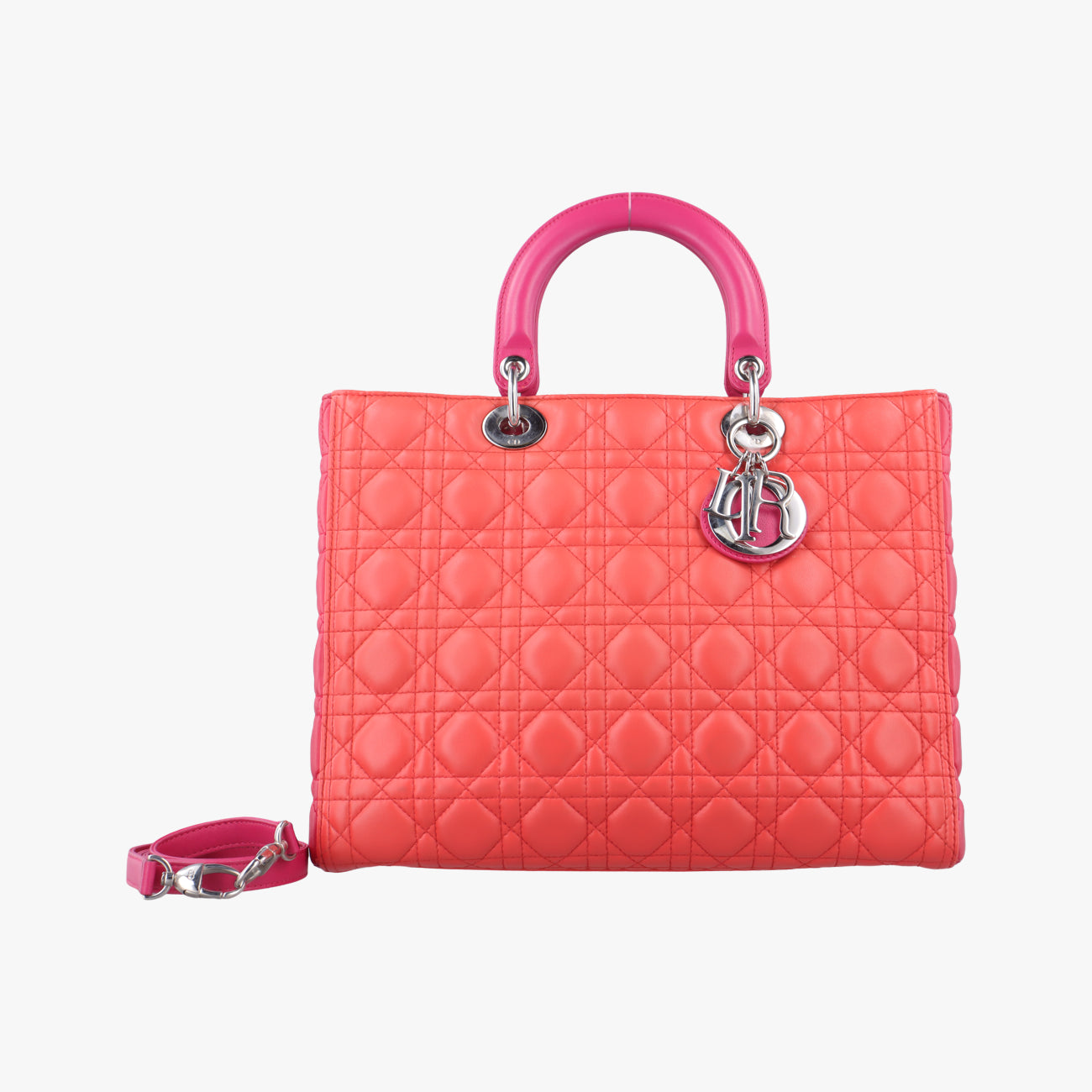 Lady Dior Orange×Pink lambskin 15-BO-0133