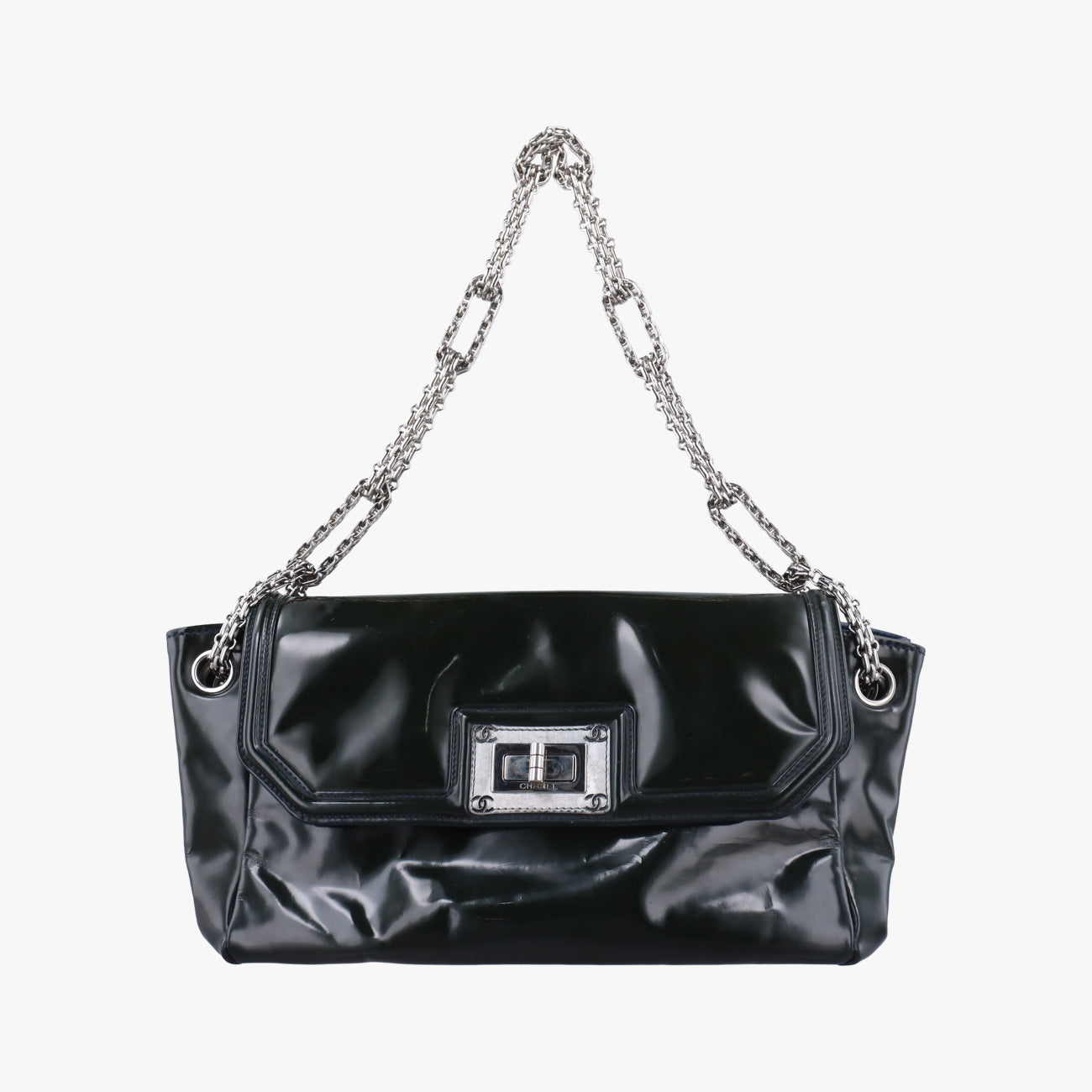 Vintage Chanel Chain Flap black Patent A46823 shoulderbag | stylenewstar