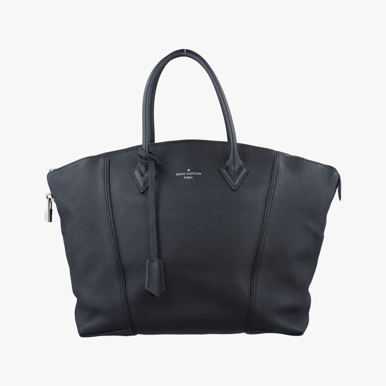 Pre-owned Louis Vuitton lockit MM Black Leather M94592 handbag | stylenewstar