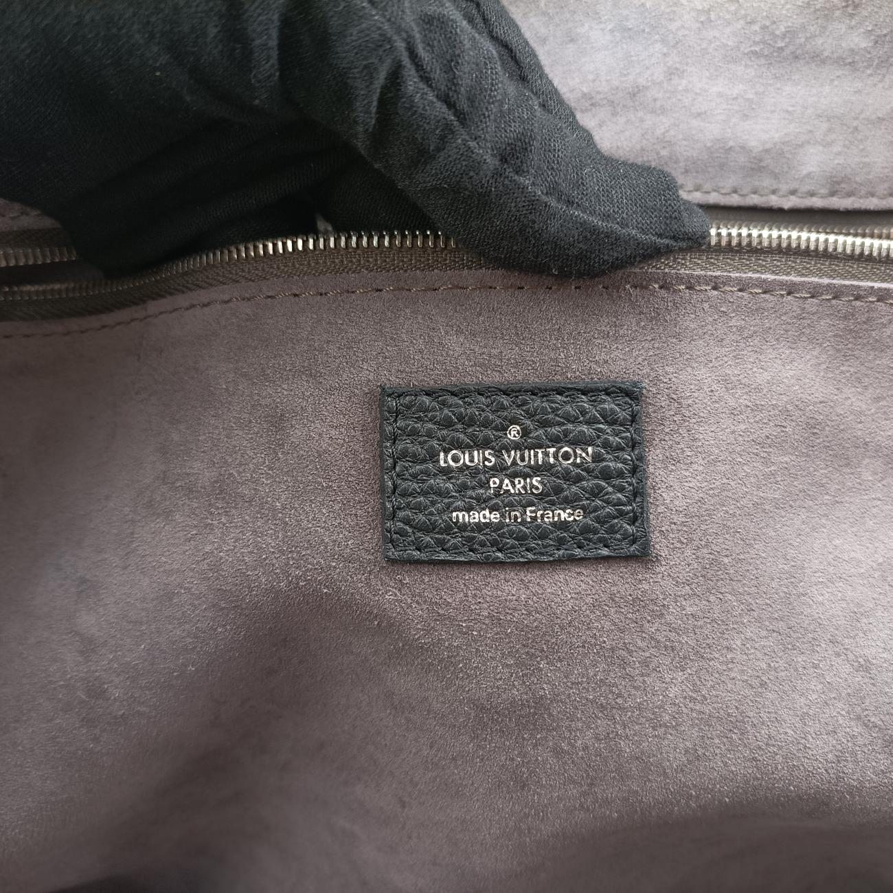 Pre-owned Louis Vuitton lockit MM Black Leather M94592 handbag | stylenewstar