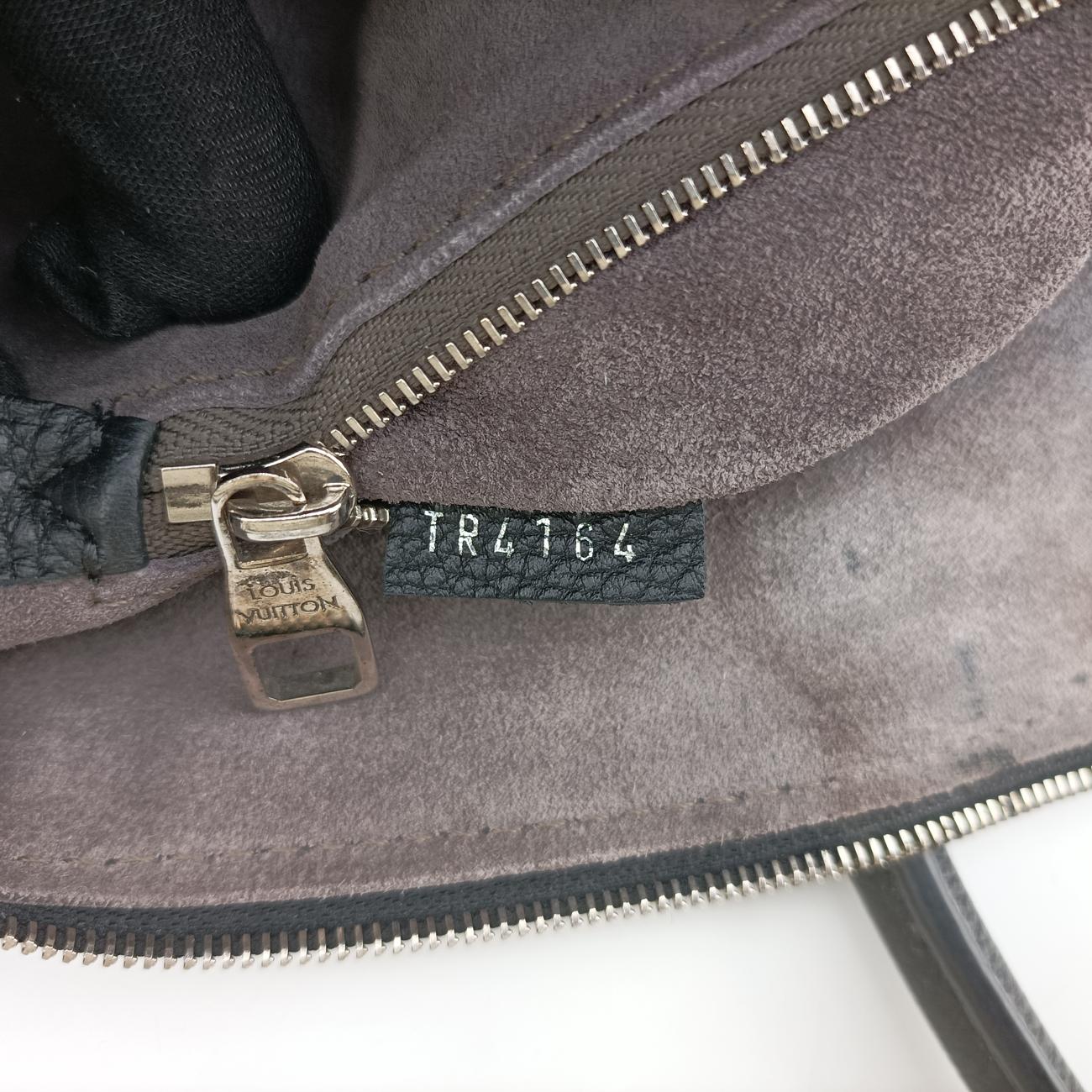 Pre-owned Louis Vuitton lockit MM Black Leather M94592 handbag | stylenewstar