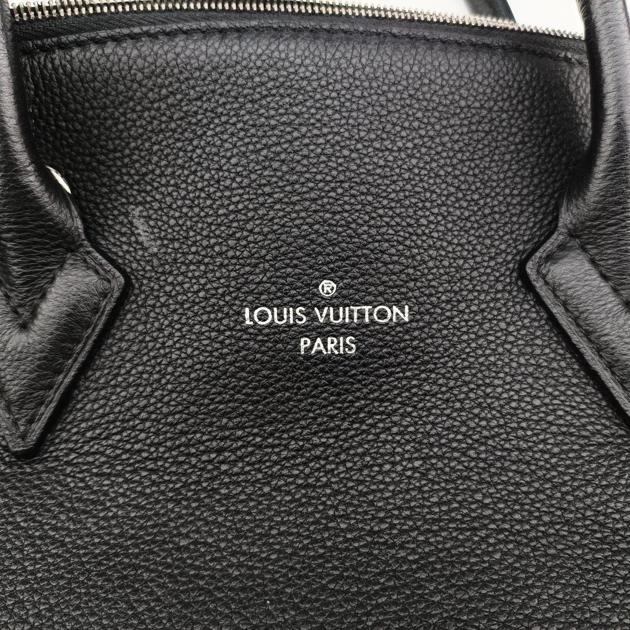 Pre-owned Louis Vuitton lockit MM Black Leather M94592 handbag | stylenewstar